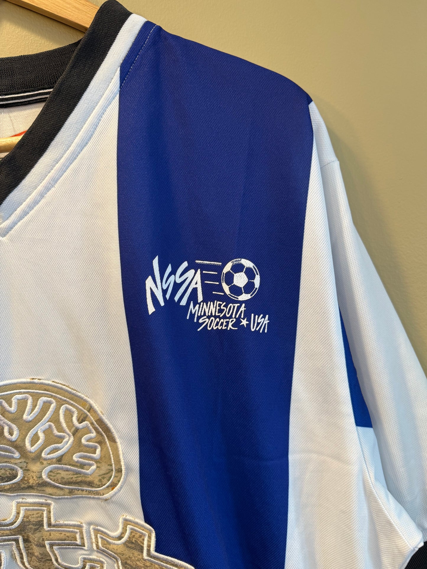 TTT Nike Blue NSSA Minnesota Striped Football Soccer Jersey- XL