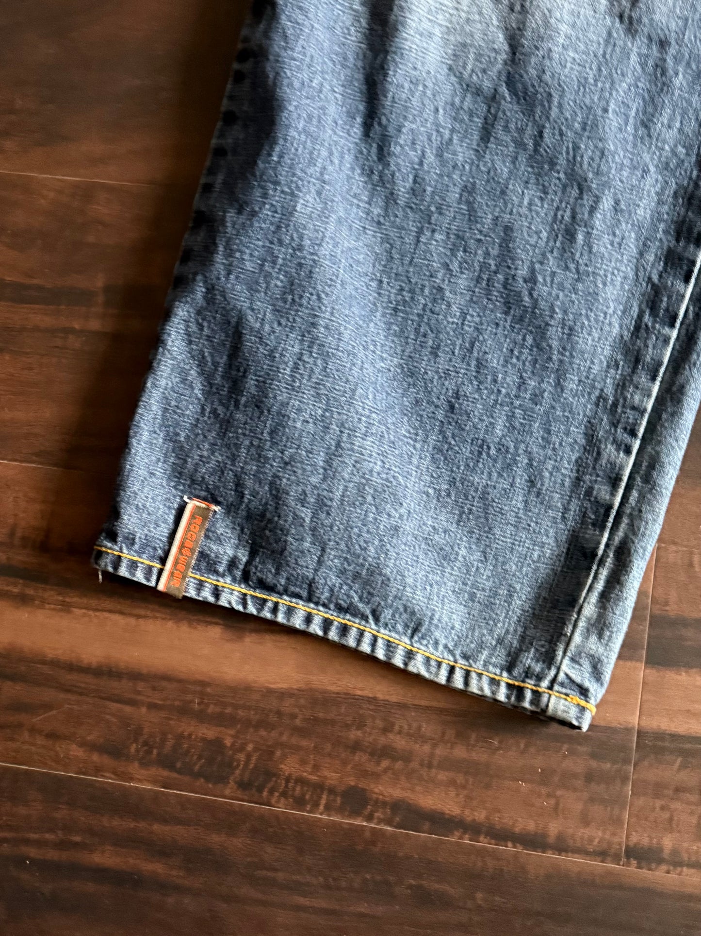 Vintage Y2K Rocawear Embroidered Streetwear Denim Jeans- 36x34