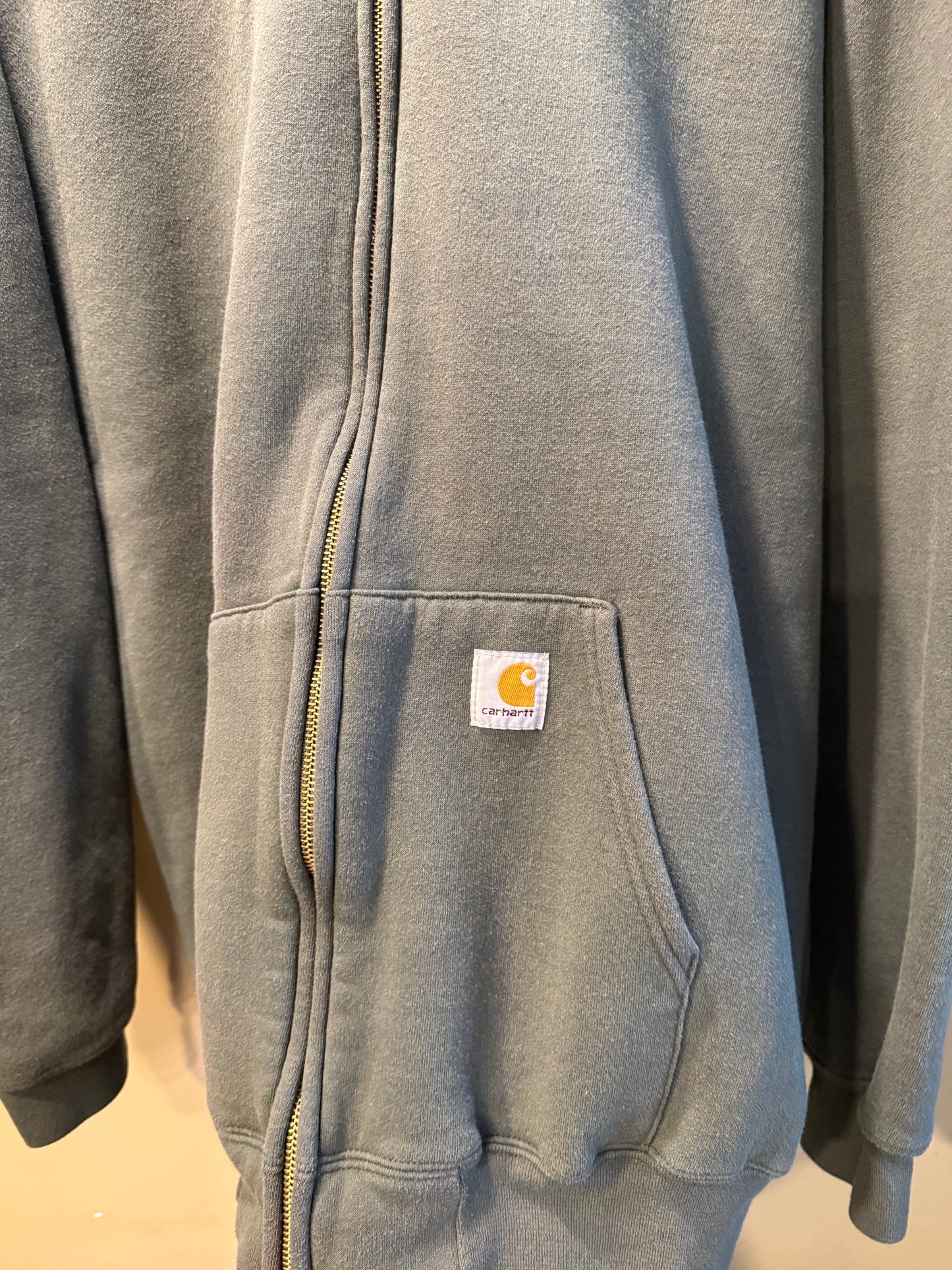 Vintage Carhartt Forest Green Zip-Up Hoodie Sweatshirt- XL