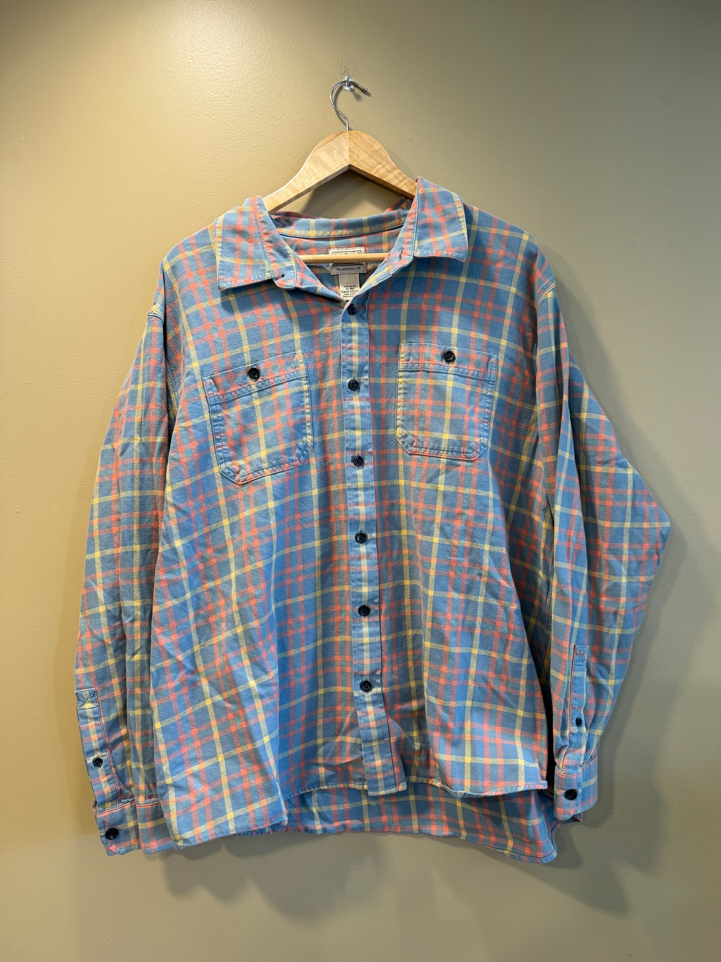 Vintage L.L. Bean Plaid Cotton Flannel Shirt- XL