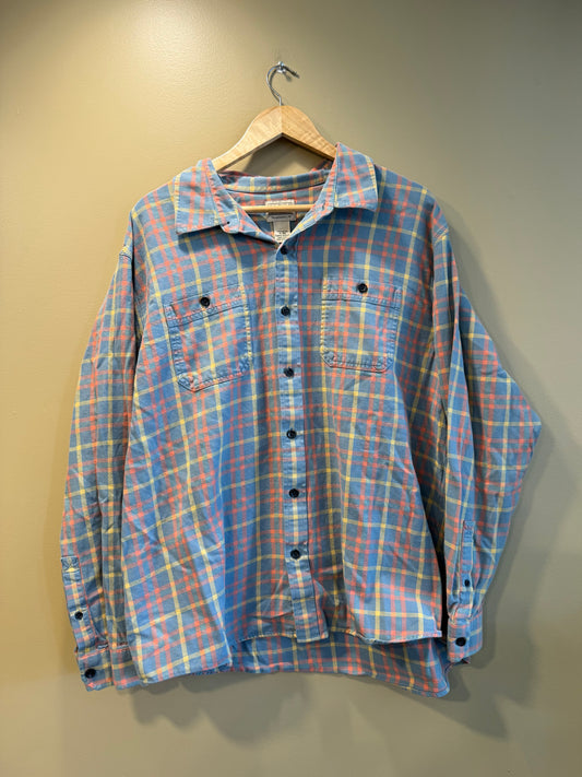 Vintage L.L. Bean Plaid Cotton Flannel Shirt- XL