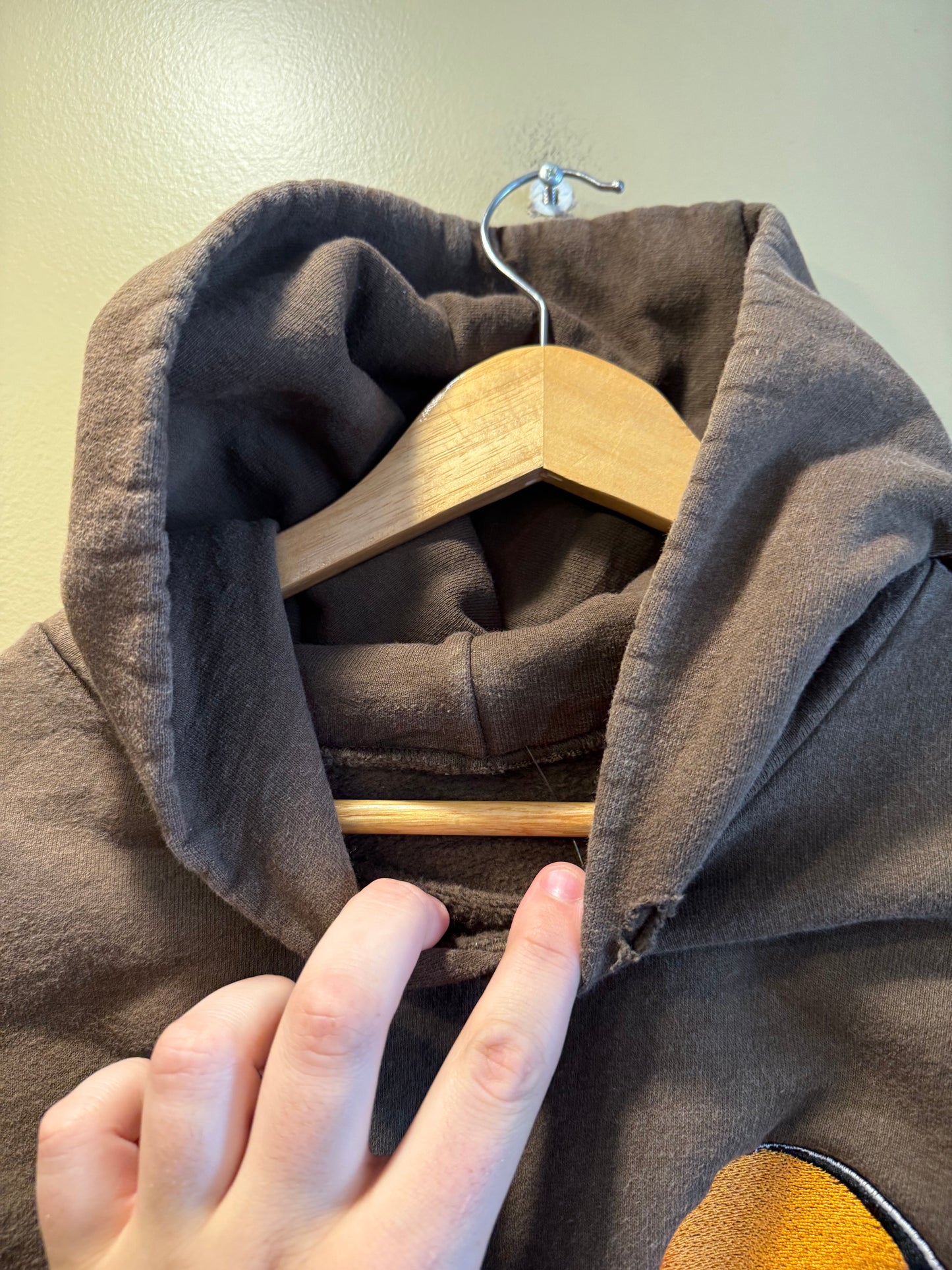 Vintage Cleveland Browns Heavyweight Brown Hoodie Sweatshirt- M