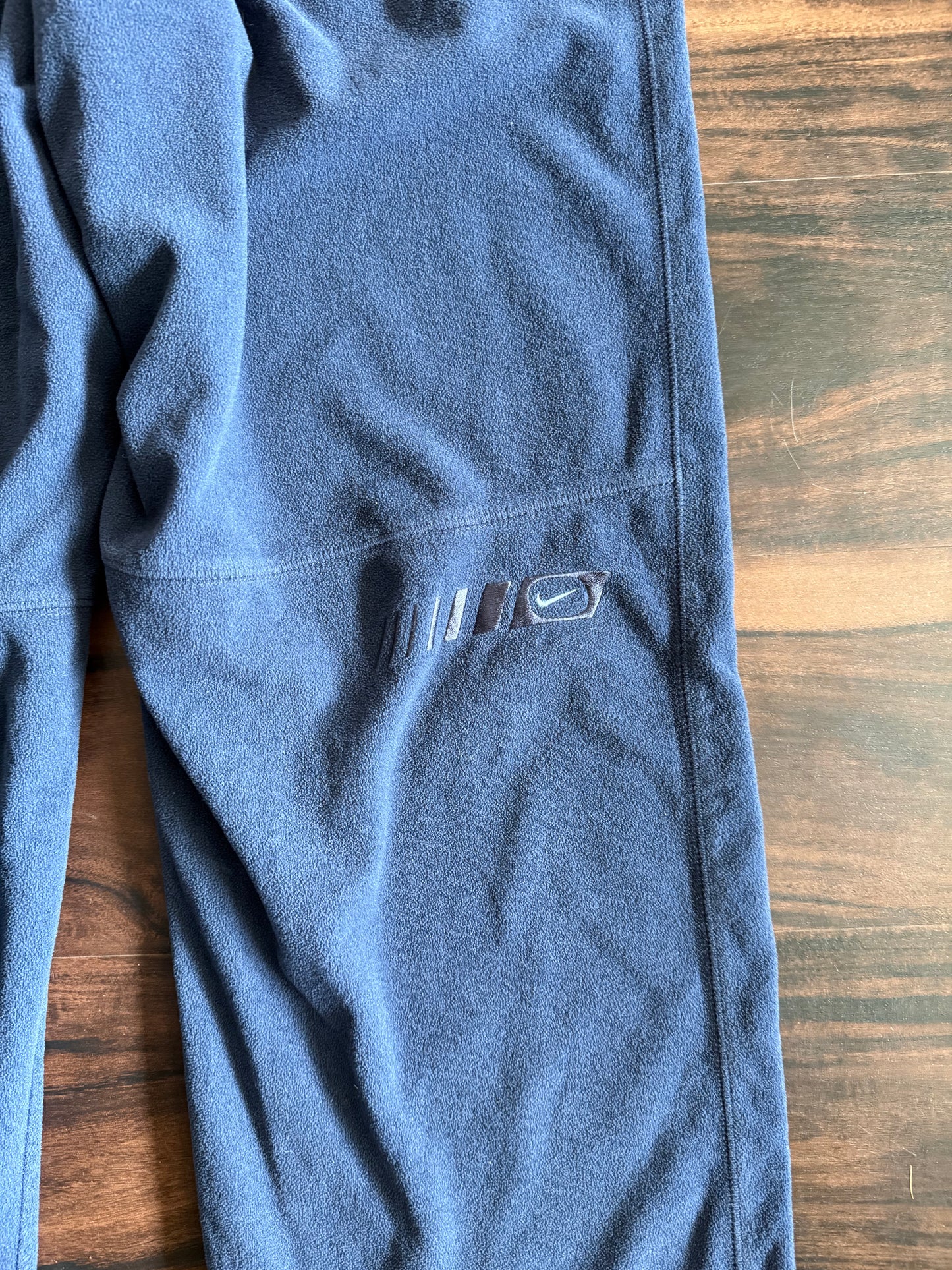 Vintage Y2K Nike Navy Blue Fleece Sweatpants- 36x32