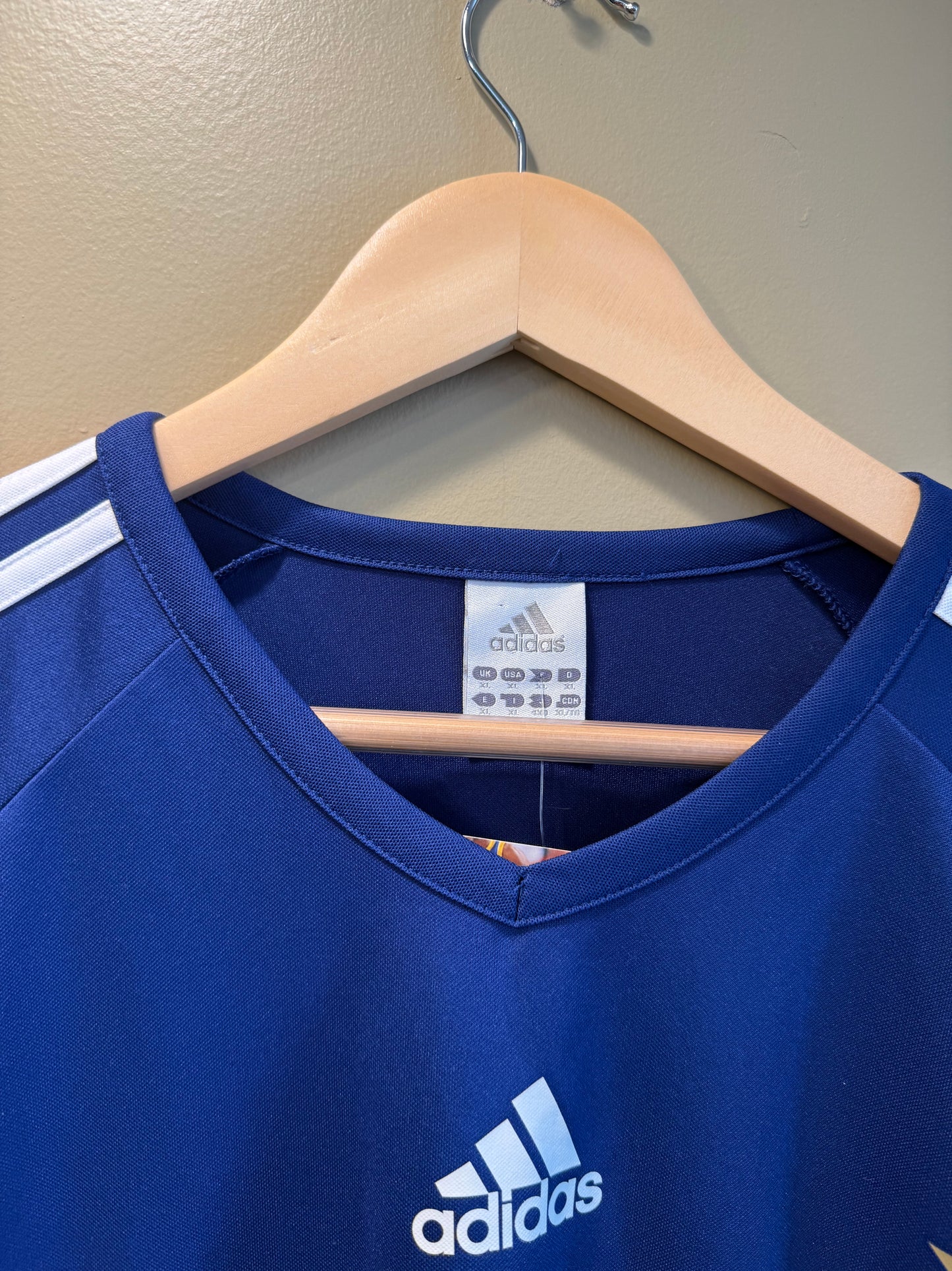 Vintage Adidas France National Team Blue Soccer Jersey- XL