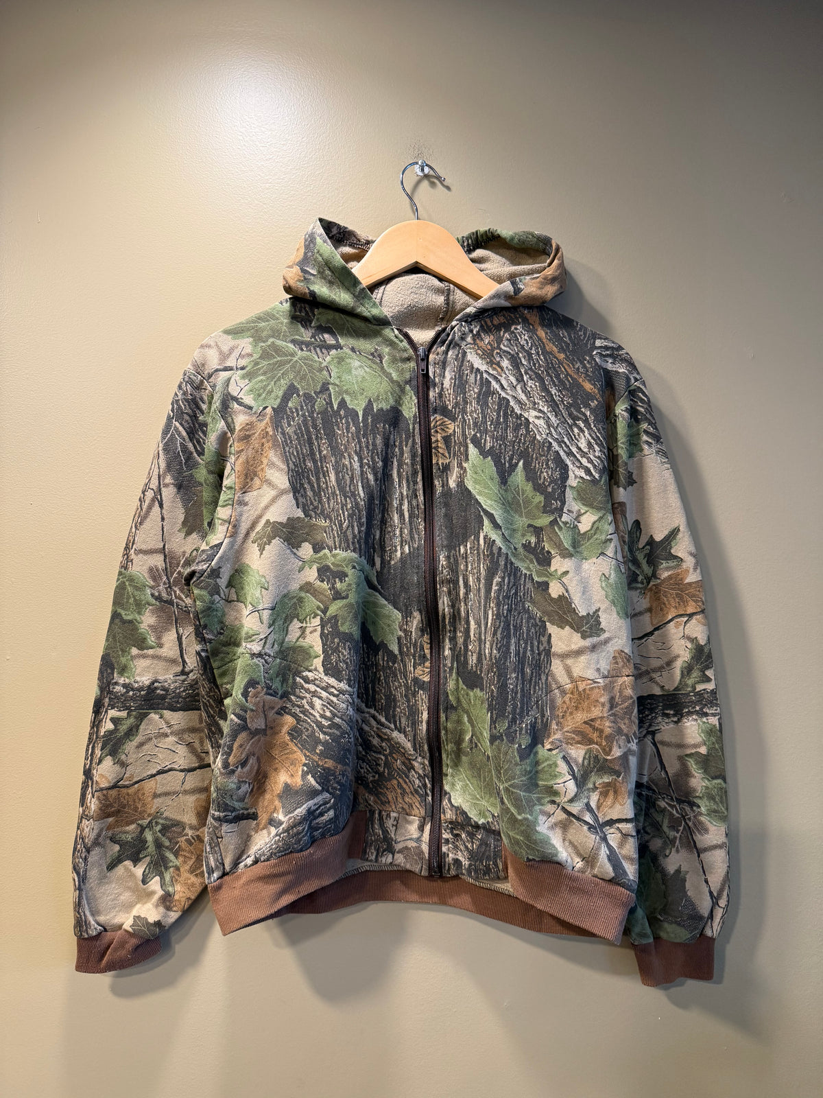 Vintage RealTree Camo Zip-Up Hoodie Sweatshirt- S