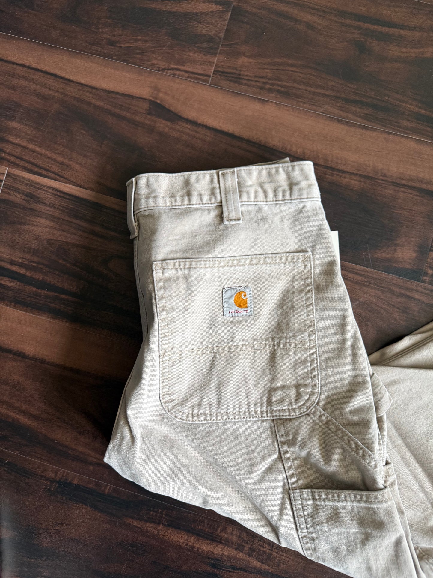 Vintage Carhartt Sand Khaki Carpenter Pants- 32x30