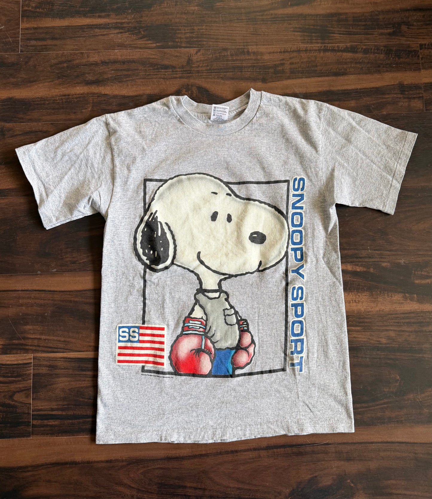Vintage Snoopy Sport Peanuts Boxing Gray T-Shirt- M