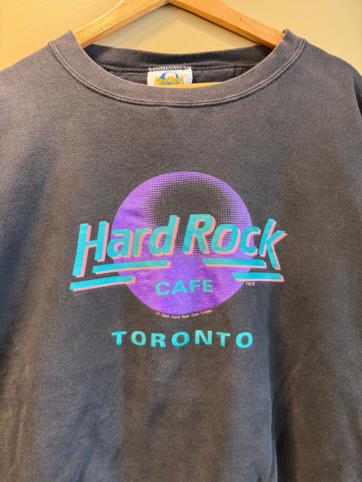 Vintage Hard Rock Cafe Toronto Black Crewneck Sweatshirt- XL