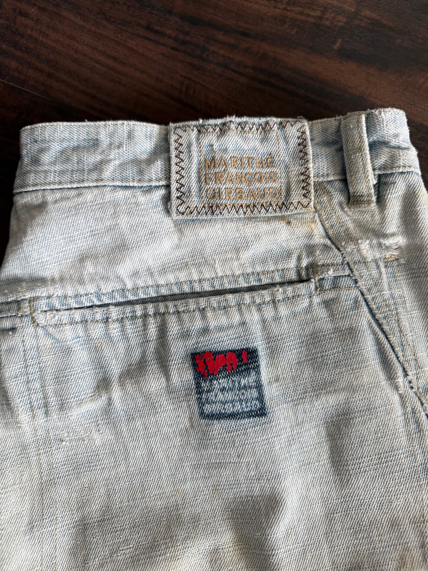 Vintage Girbaud Light Wash Distressed Denim Jeans- 36x29