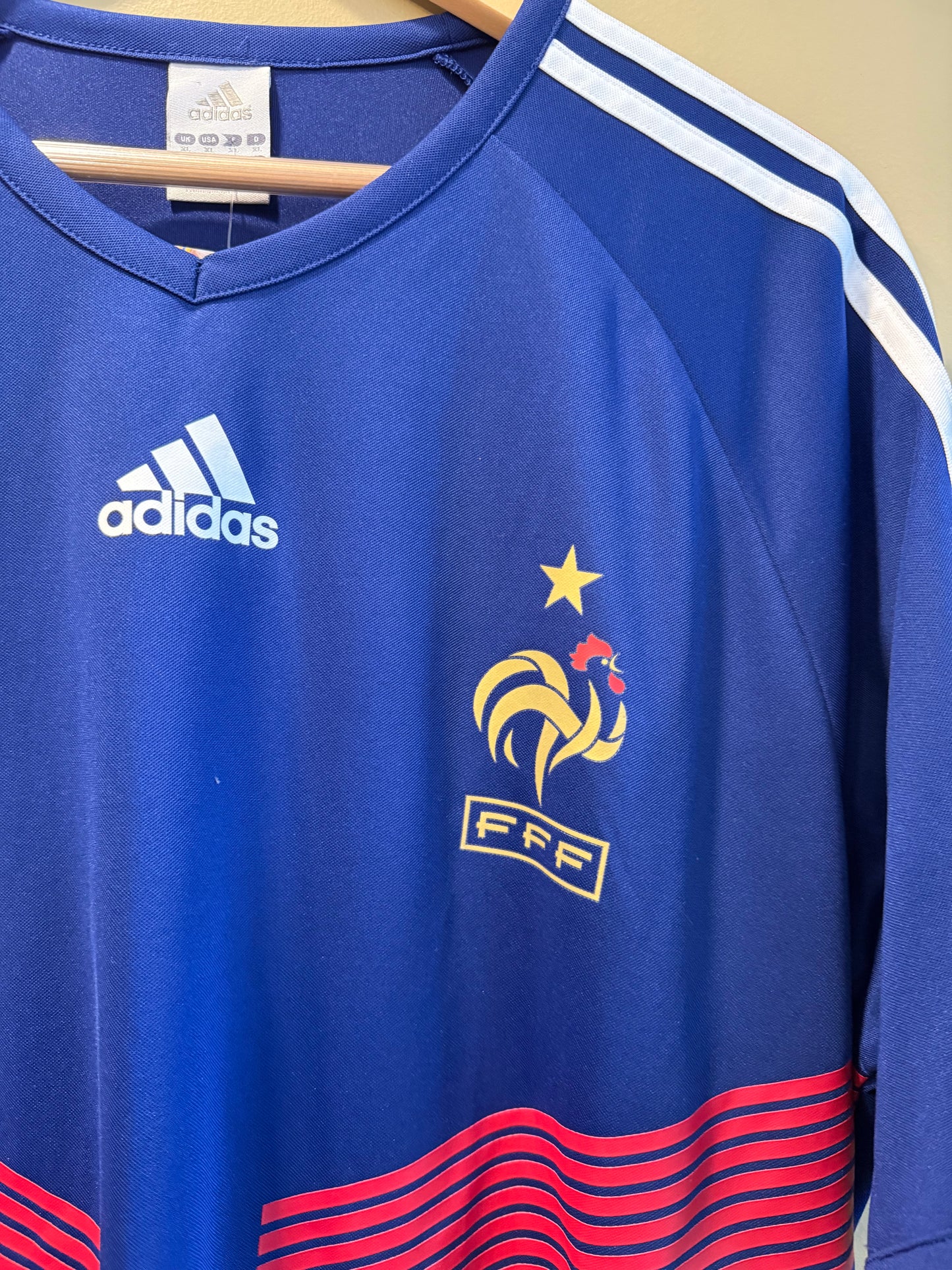 Vintage Adidas France National Team Blue Soccer Jersey- XL
