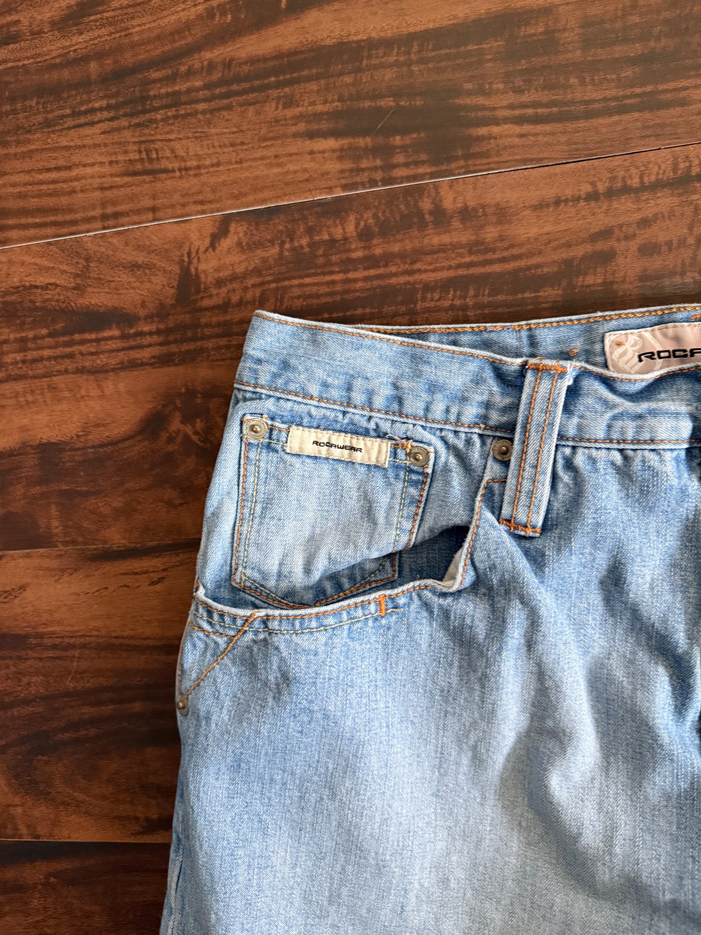 Vintage Y2K Rocawear Light Wash Denim Jeans- 30x30