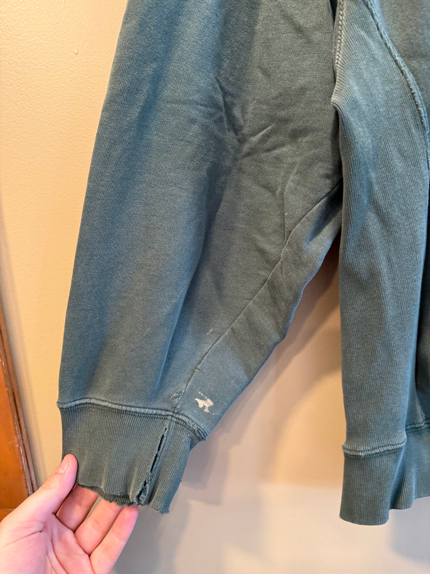 Vintage Gap Green Spell Out Hoodie Sweatshirt- XL