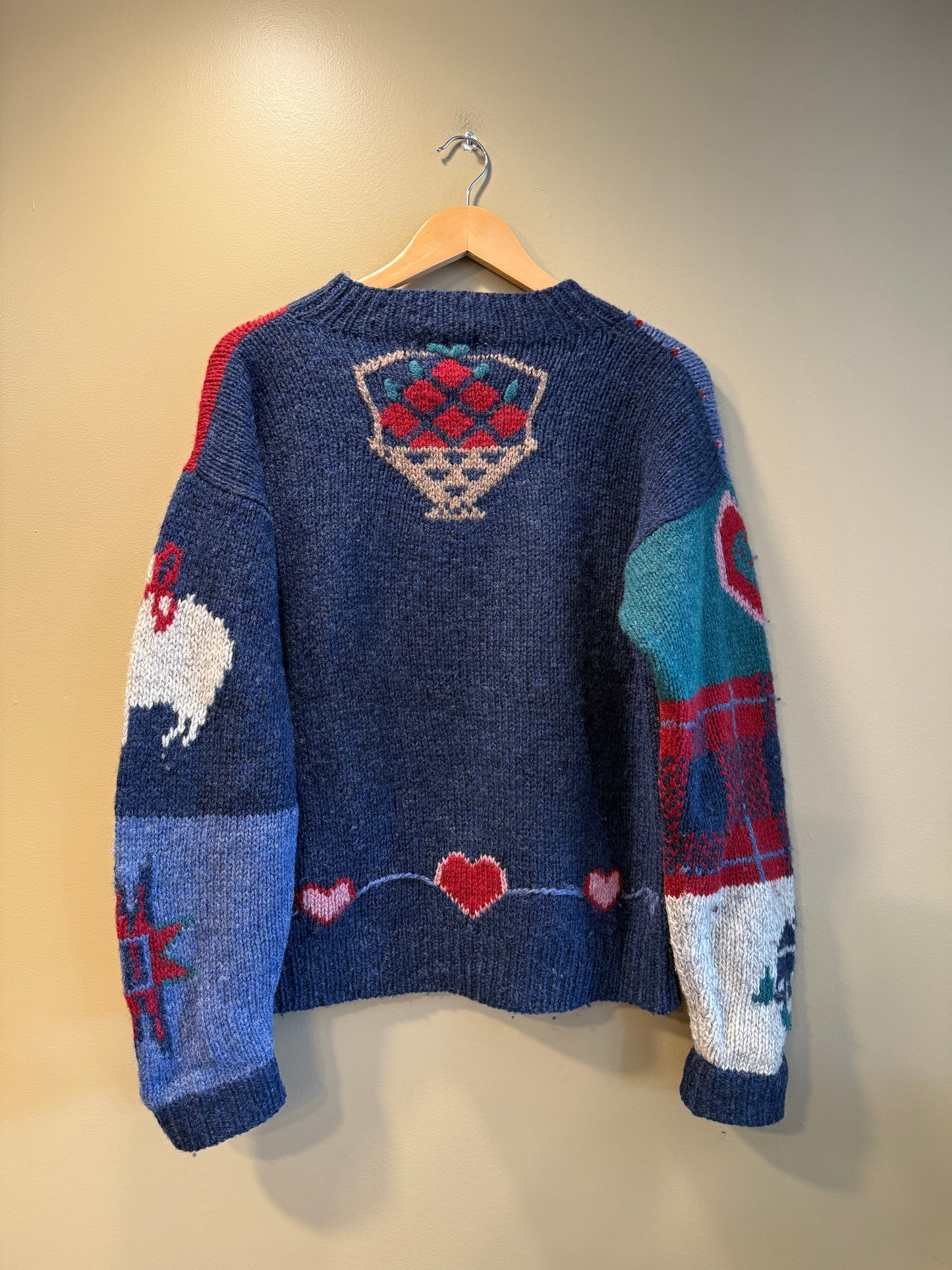 Vintage The Woolrich Woman Patchwork Wool Knit Sweater- M