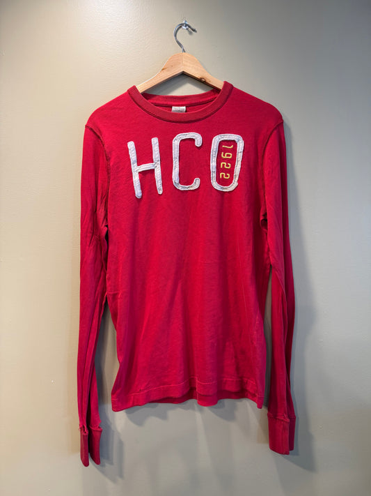 Vintage Y2K Hollister Women’s Red Longsleeve T-Shirt- M