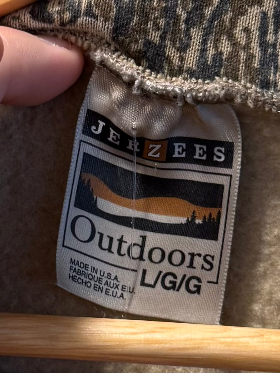 Vintage Jerzees Outdoors RealTree Camo Quarter-Zip Sweatshirt- L