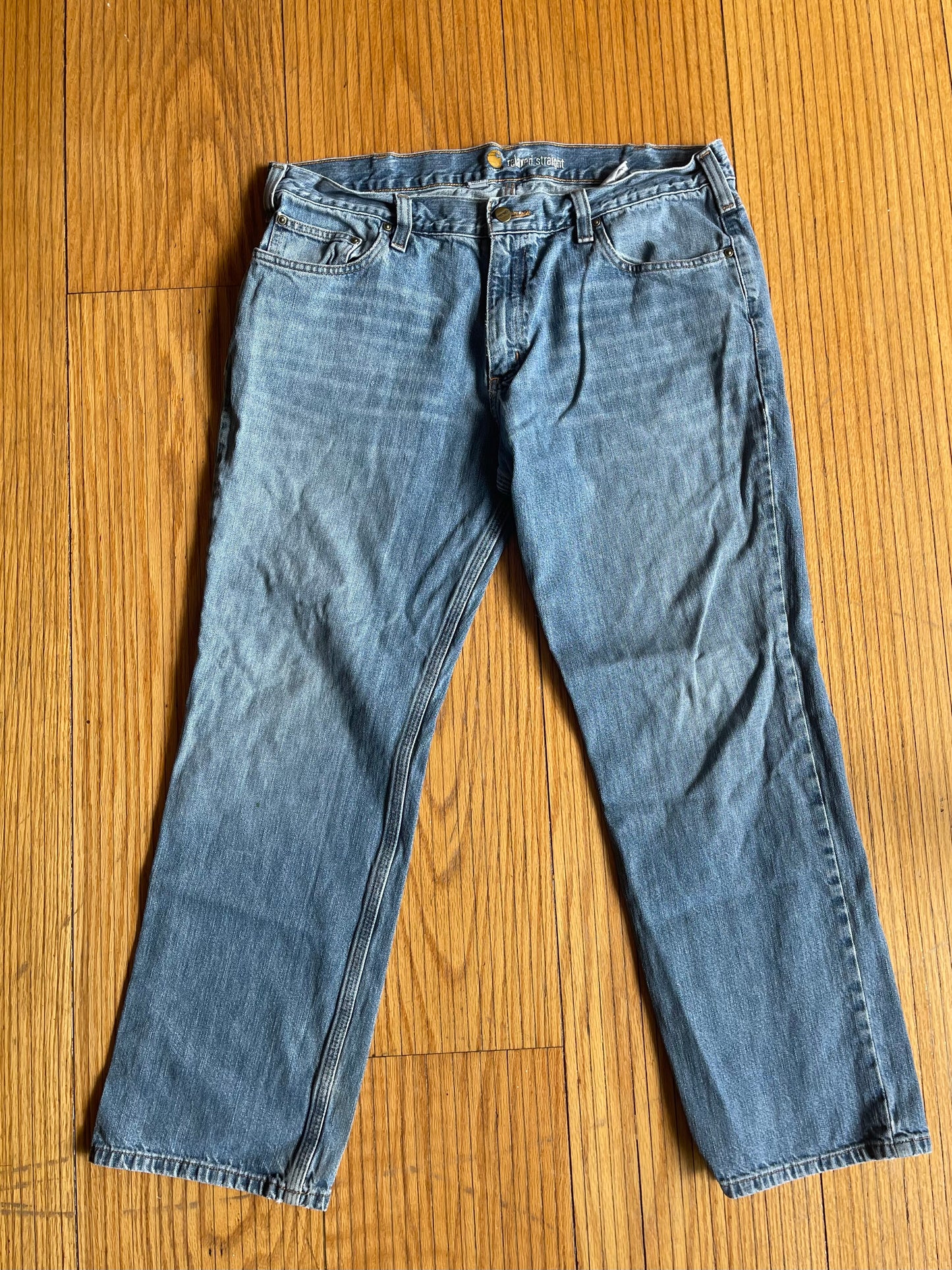 Vintage Carhartt Light Wash Denim Jeans- 36x30