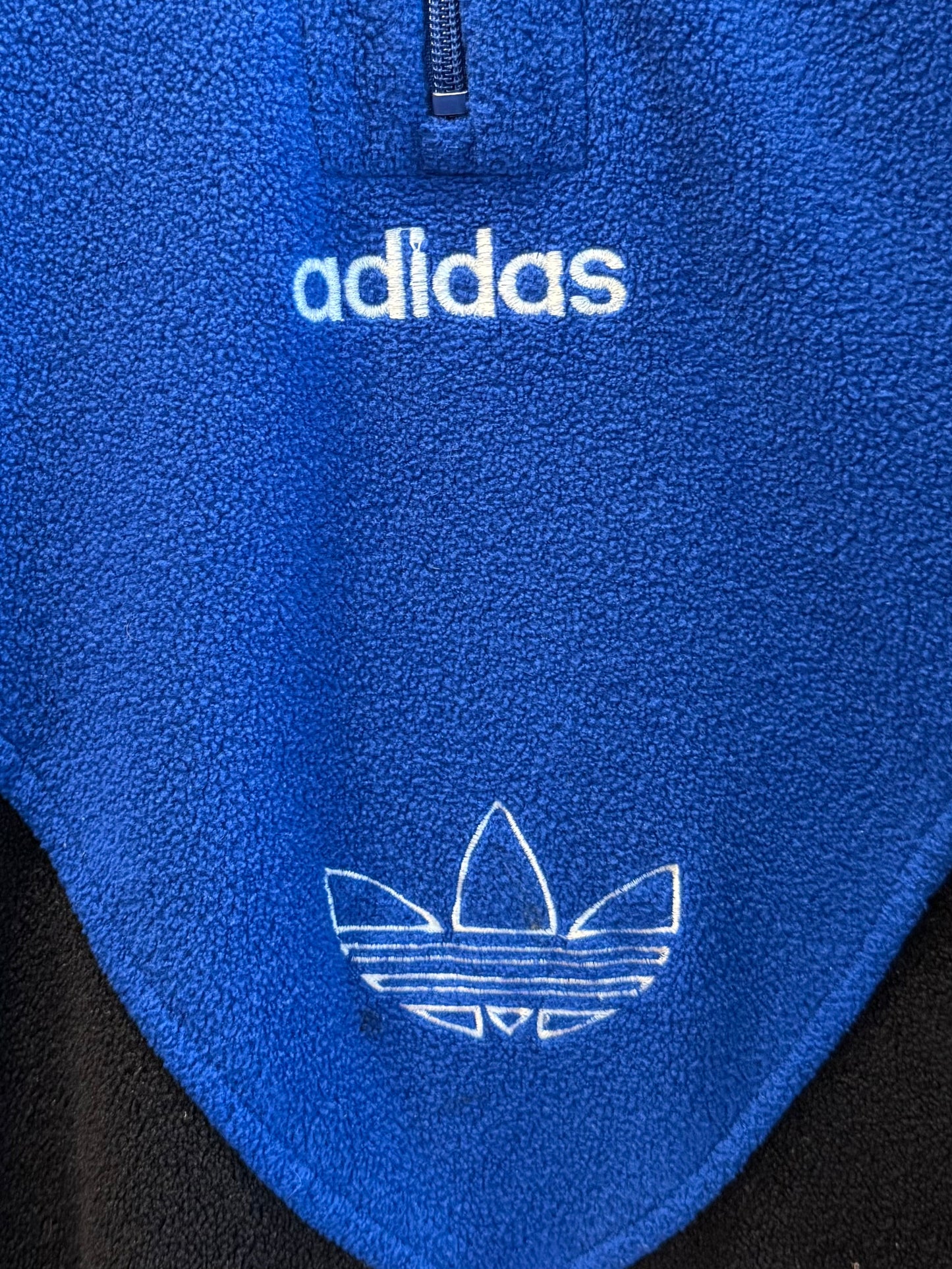 Vintage Adidas Blue Soccer Fleece Jacket- XL