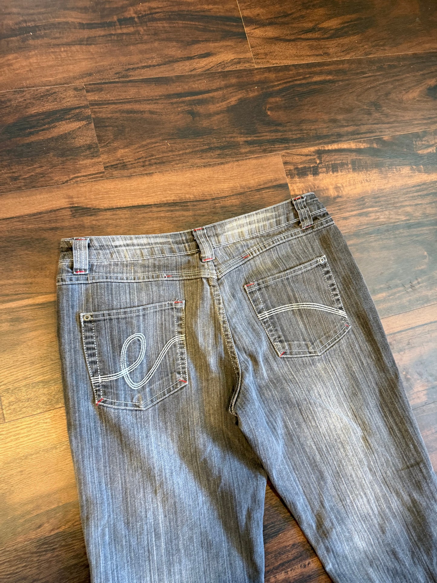 Vintage Lady ENYCE Black Flared Low Rise Jeans- 32x32
