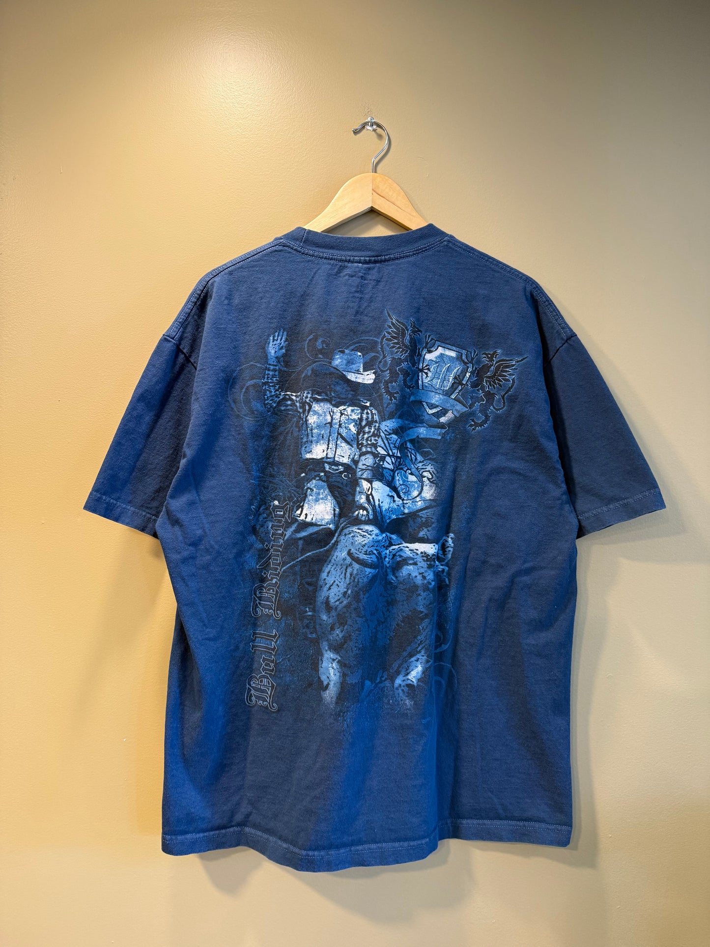 Vintage Y2K Wrangler Rodeo Blue T-Shirt- XL