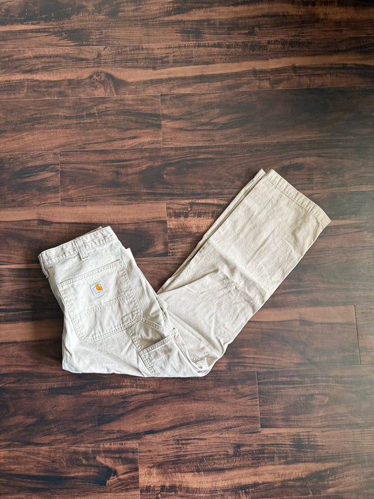 Vintage Carhartt Sand Khaki Carpenter Pants- 32x30