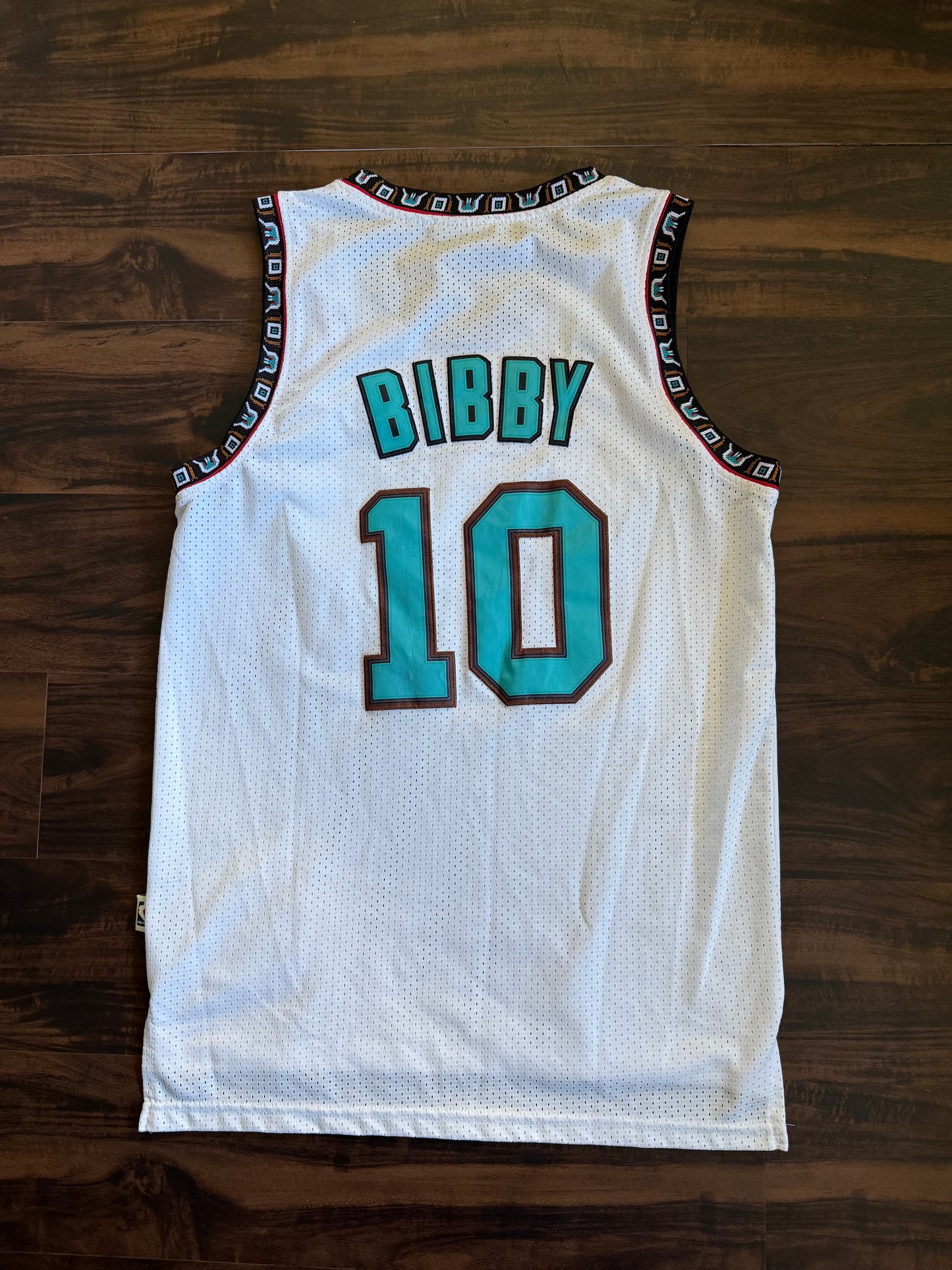 Hardwood Classics Vancouver Grizzlies Mike Bibby White NBA Jersey- S