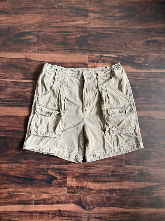 Vintage Survival Outfitters Green Cargo Shorts- 34