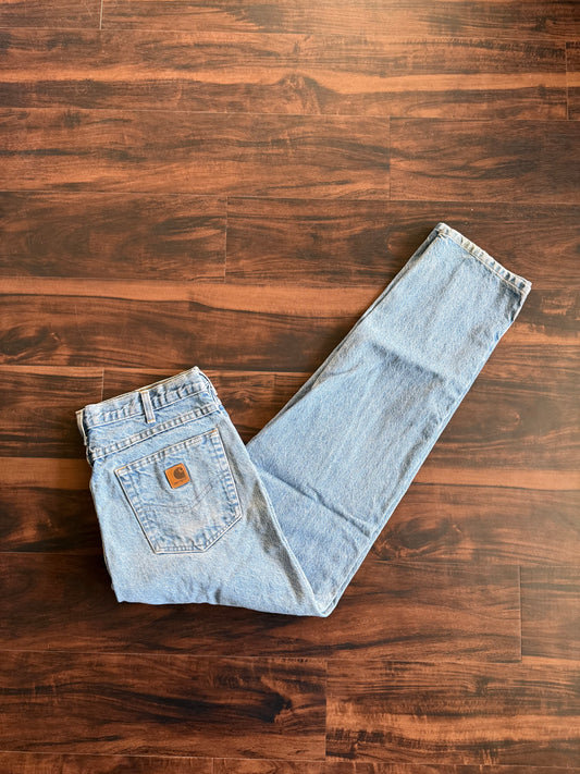 Vintage Carhartt Light Wash Distressed Denim Jeans- 34x33