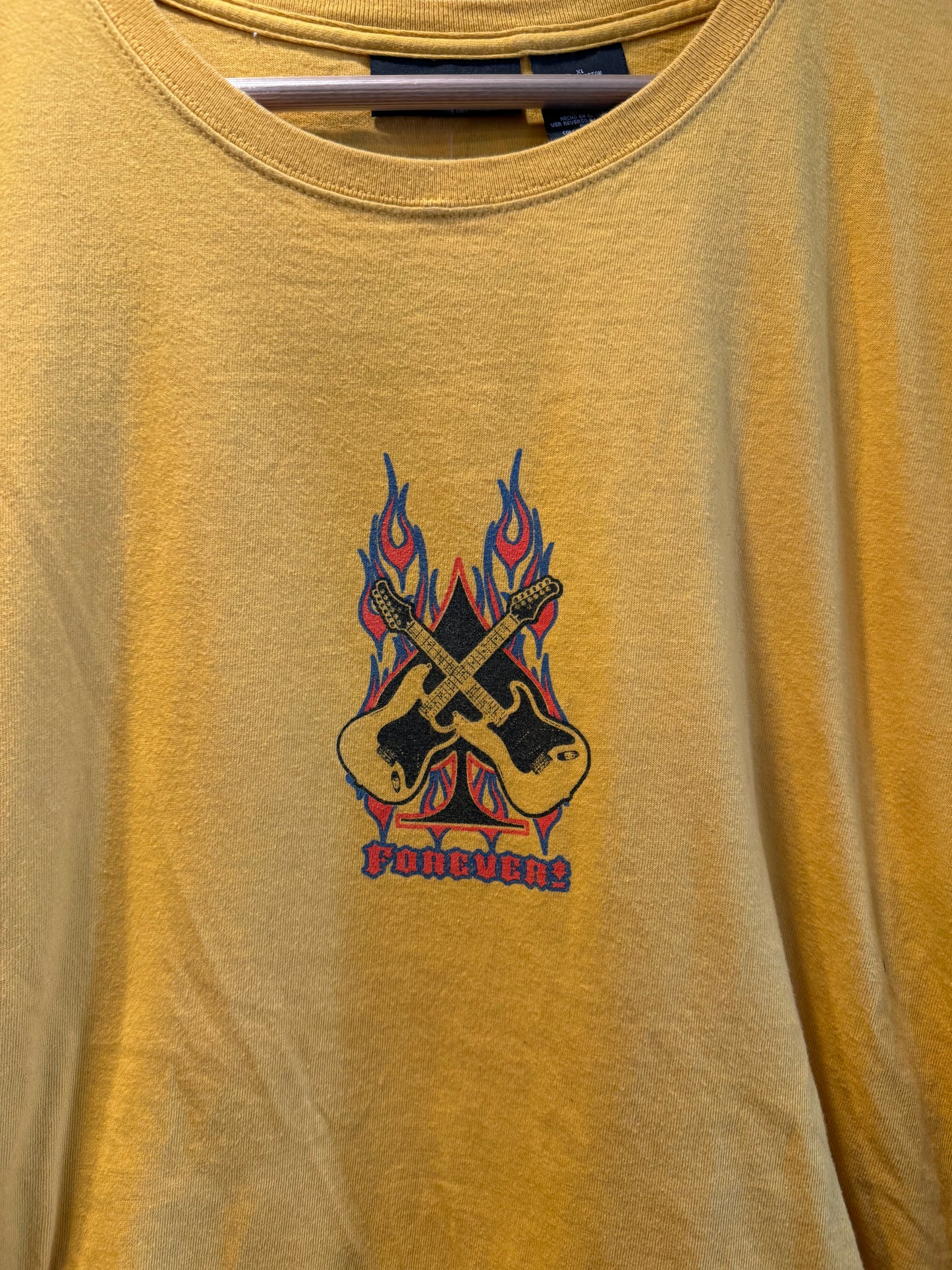 Vintage Y2K No Boundaries Rock & Roll Forever Flames T-Shirt- XL
