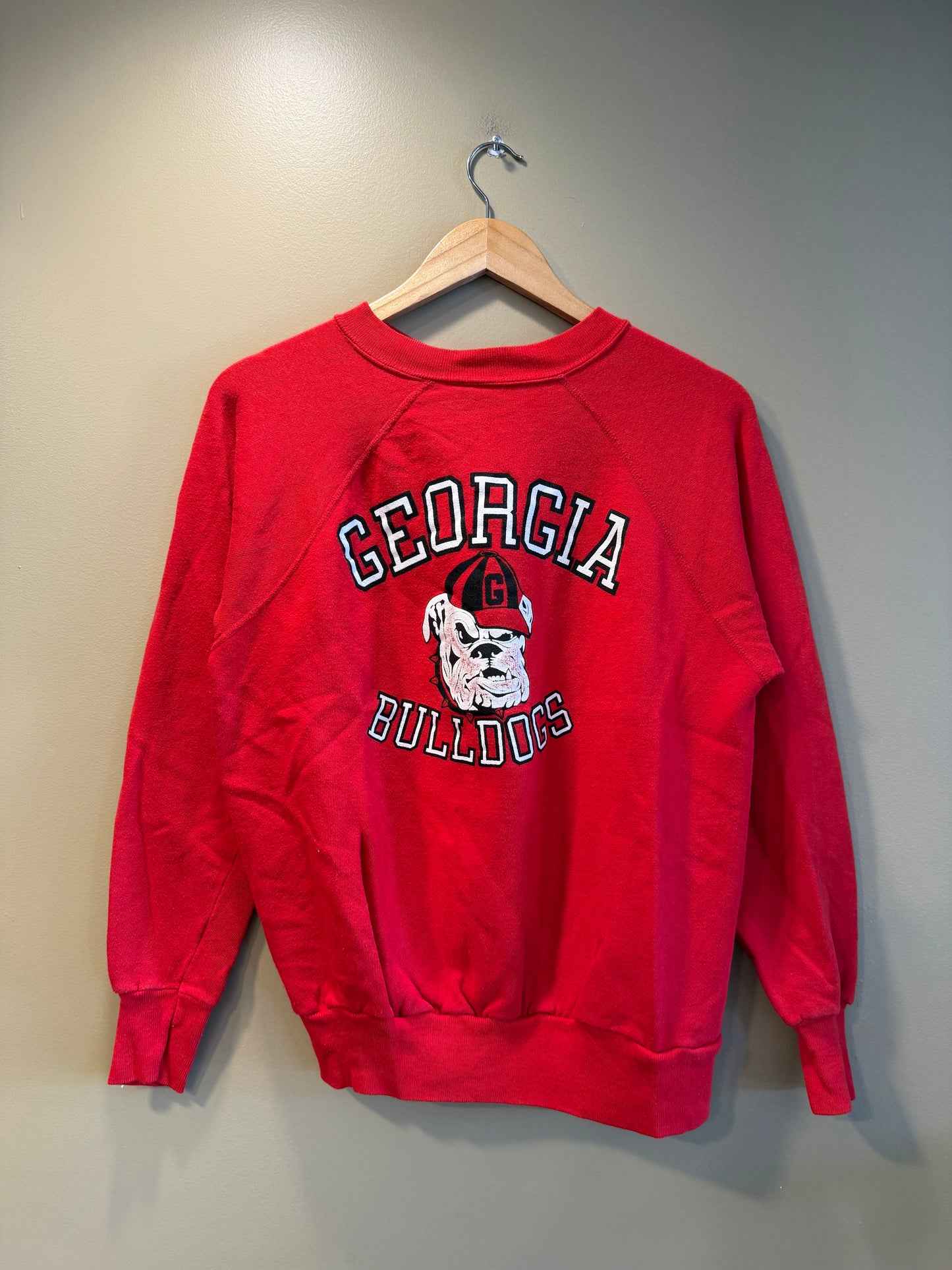 Vintage University of Georgia Bulldogs Red Crewneck Sweatshirt- S