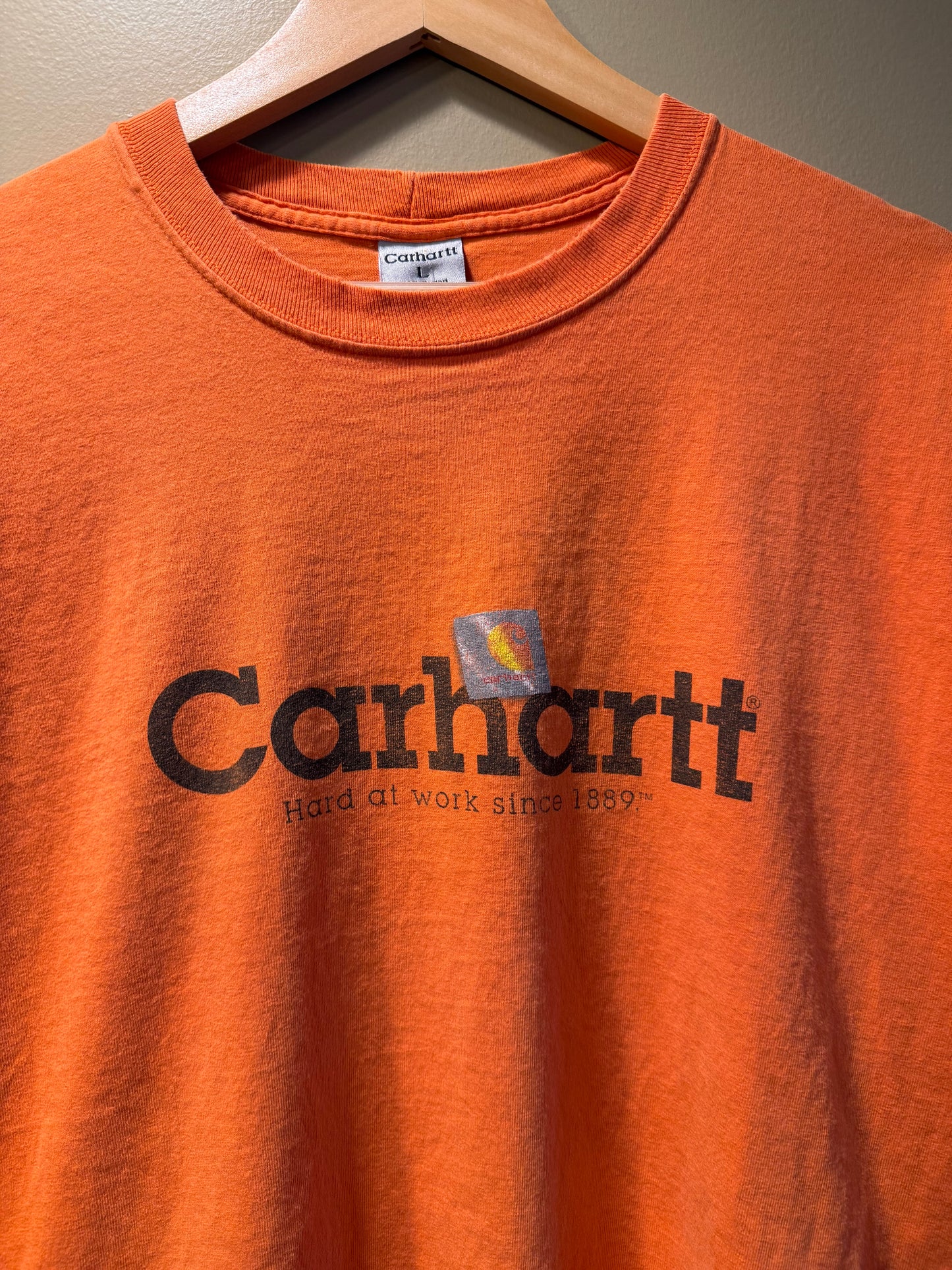 Vintage Carhartt Orange Graphic T-Shirt- XL