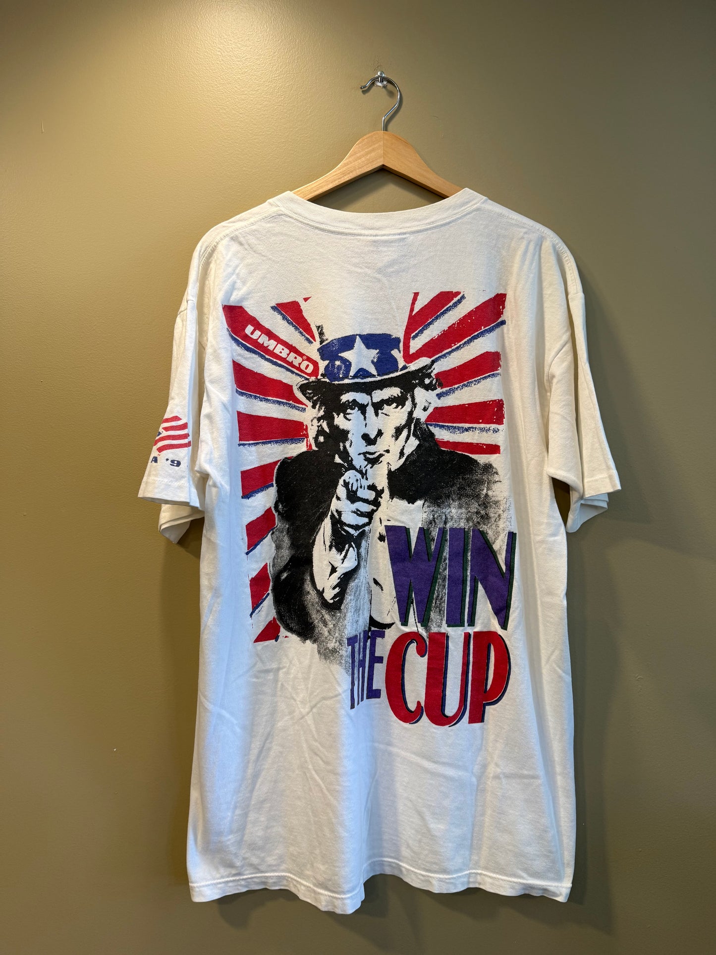 Vintage Umbro World Cup 94 Uncle Sam U.S. National Team T-Shirt- L