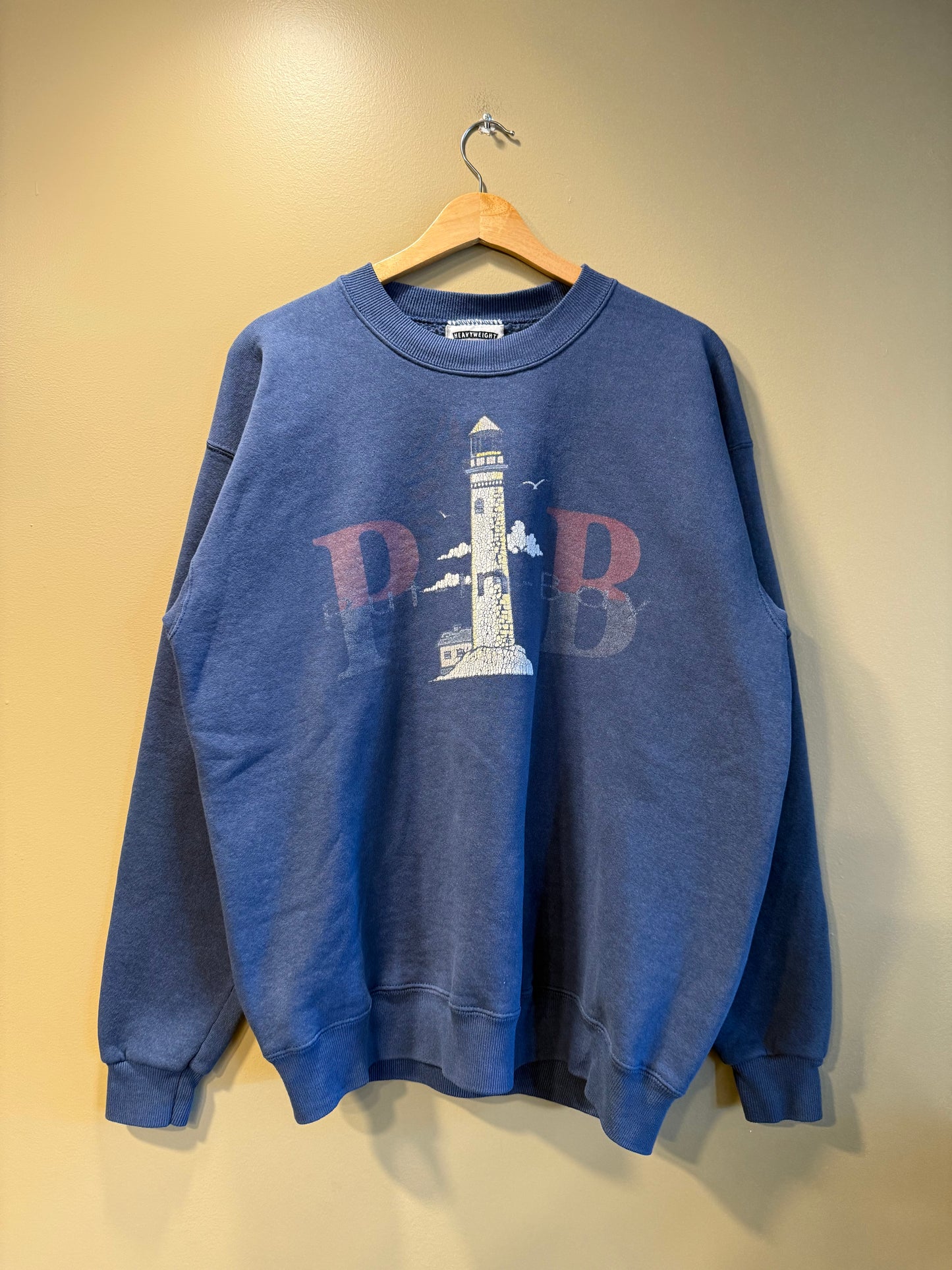 Vintage Put-In-Bay Lighthouse Crewneck Sweatshirt- L