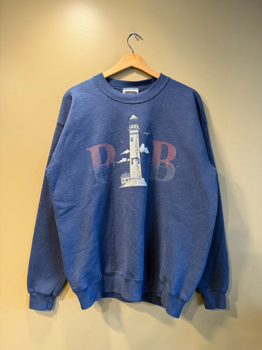 Vintage Put-In-Bay Lighthouse Crewneck Sweatshirt- L