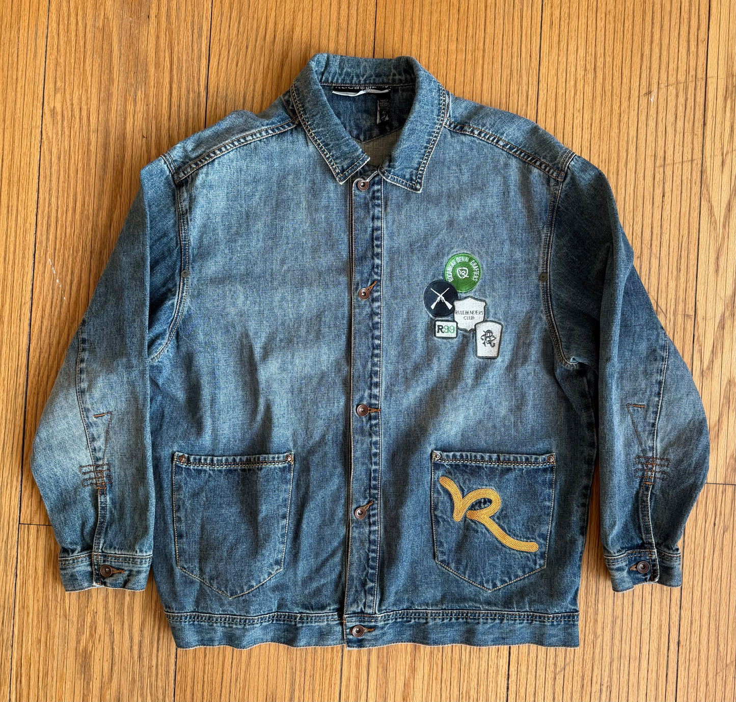 Vintage Roc A Wear Denim Chore Coat Jacket- XL