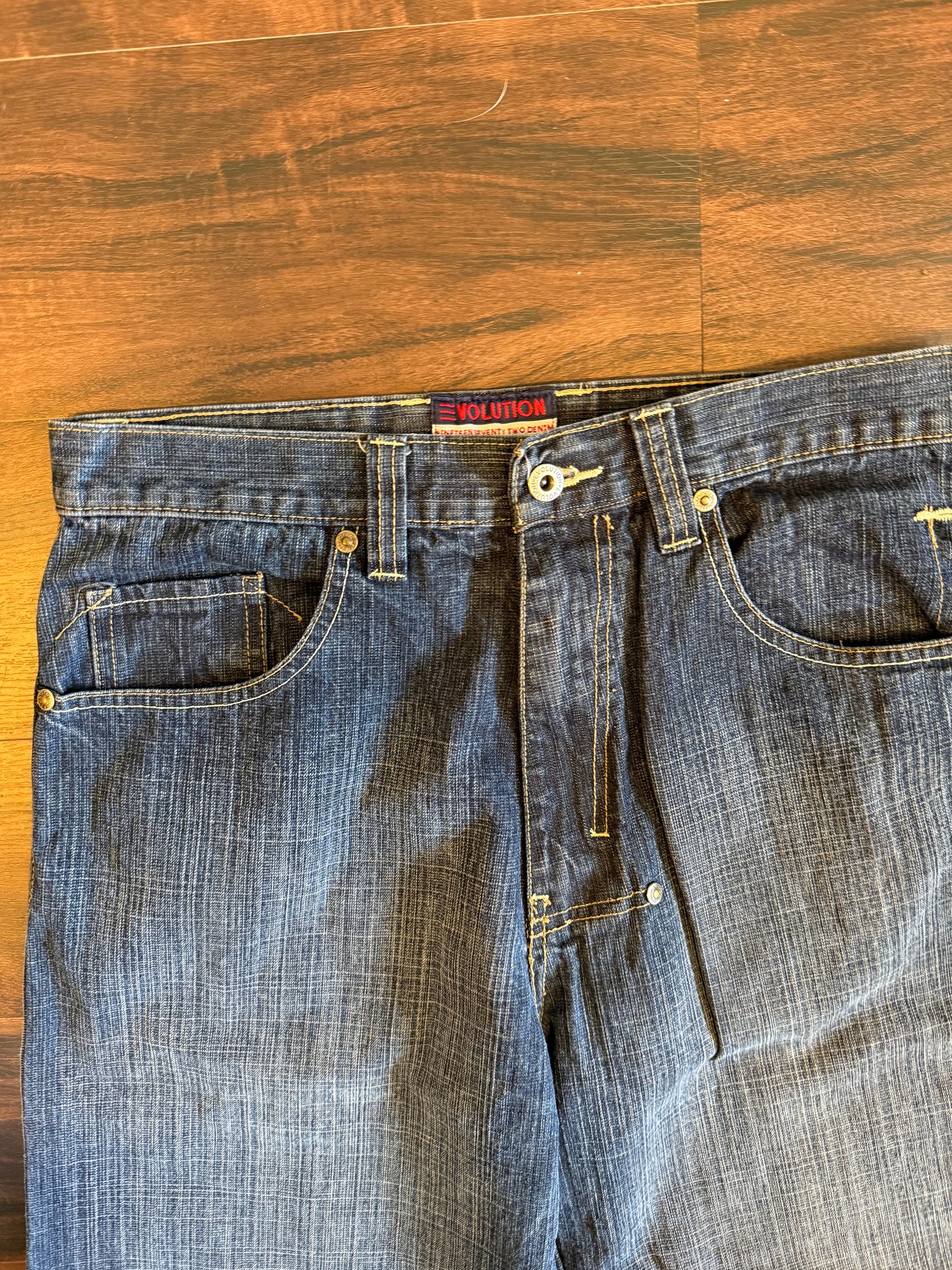 Vintage Evolution Dark Wash Streetwear Baggy Jeans- 32x32
