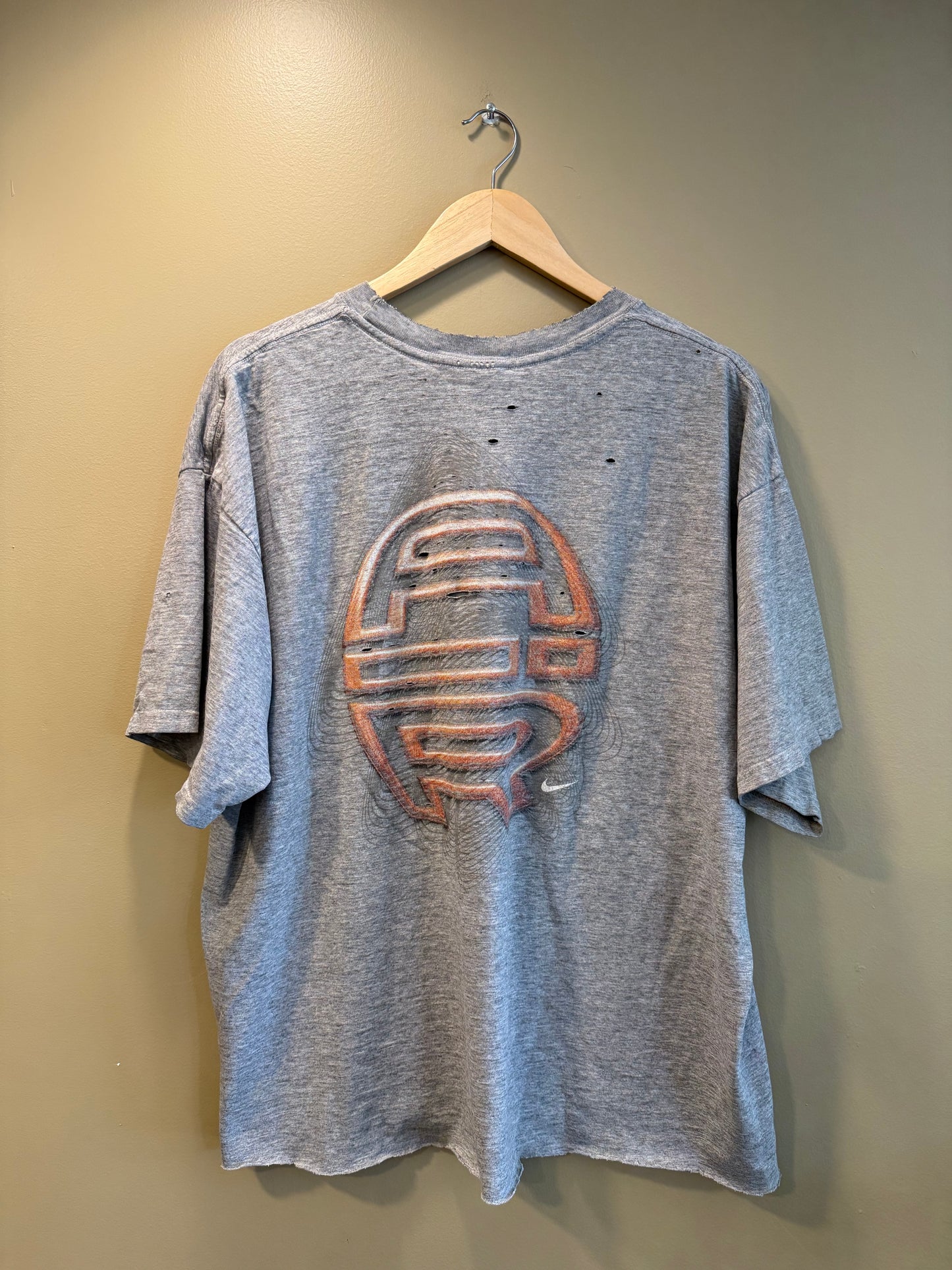 Vintage Nike Air Gray Distressed T-Shirt- XL
