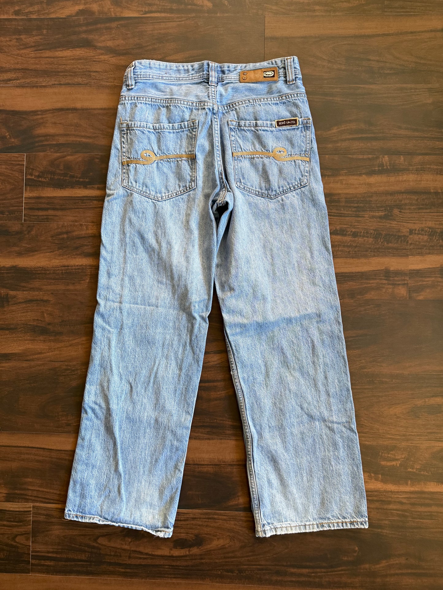 Vintage Y2K Ecko Unlimited Light Wash Streetwear Denim Jeans- 27x29