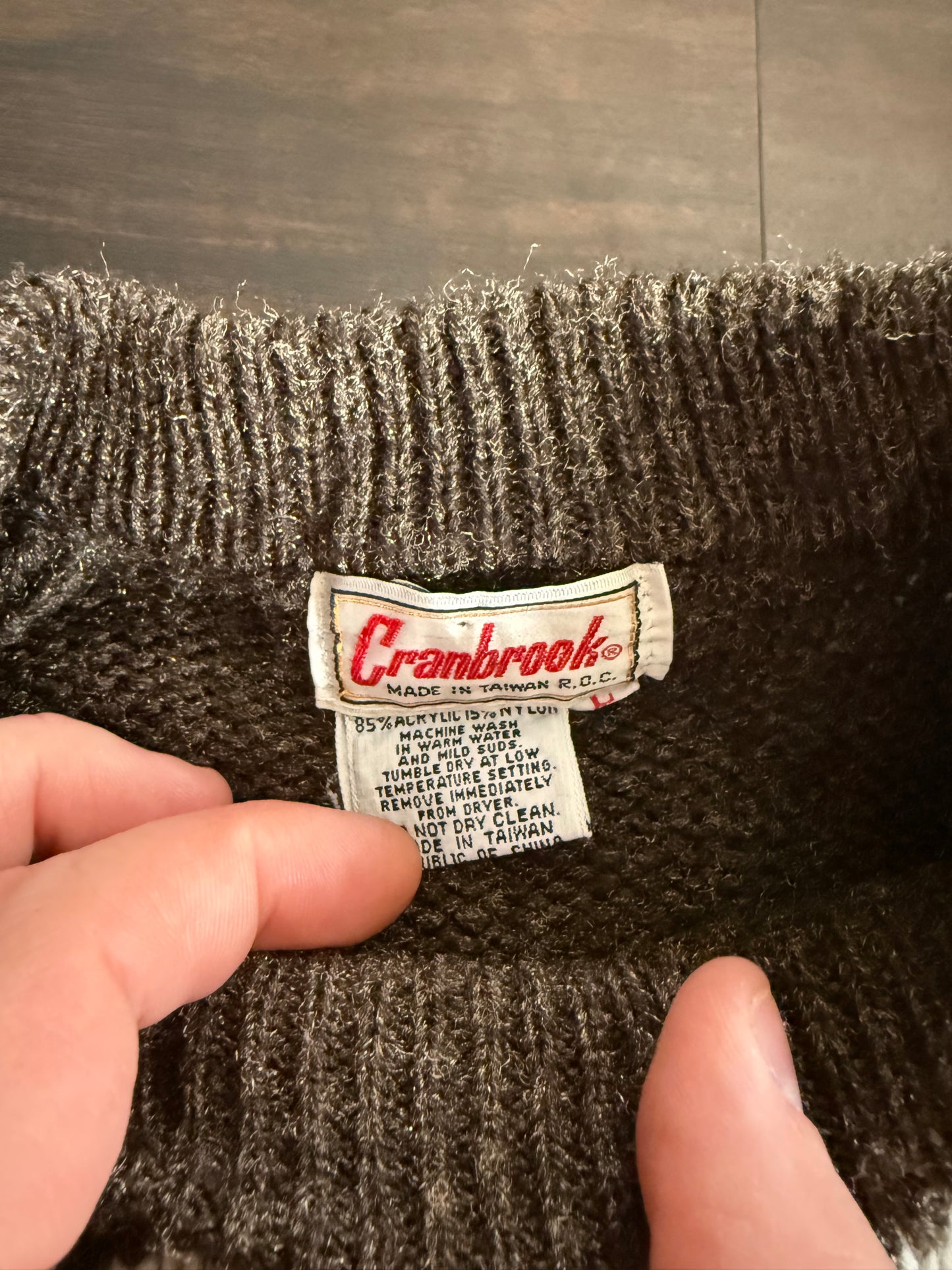 Vintage Earth Tones Brown Pattered Sweater- S