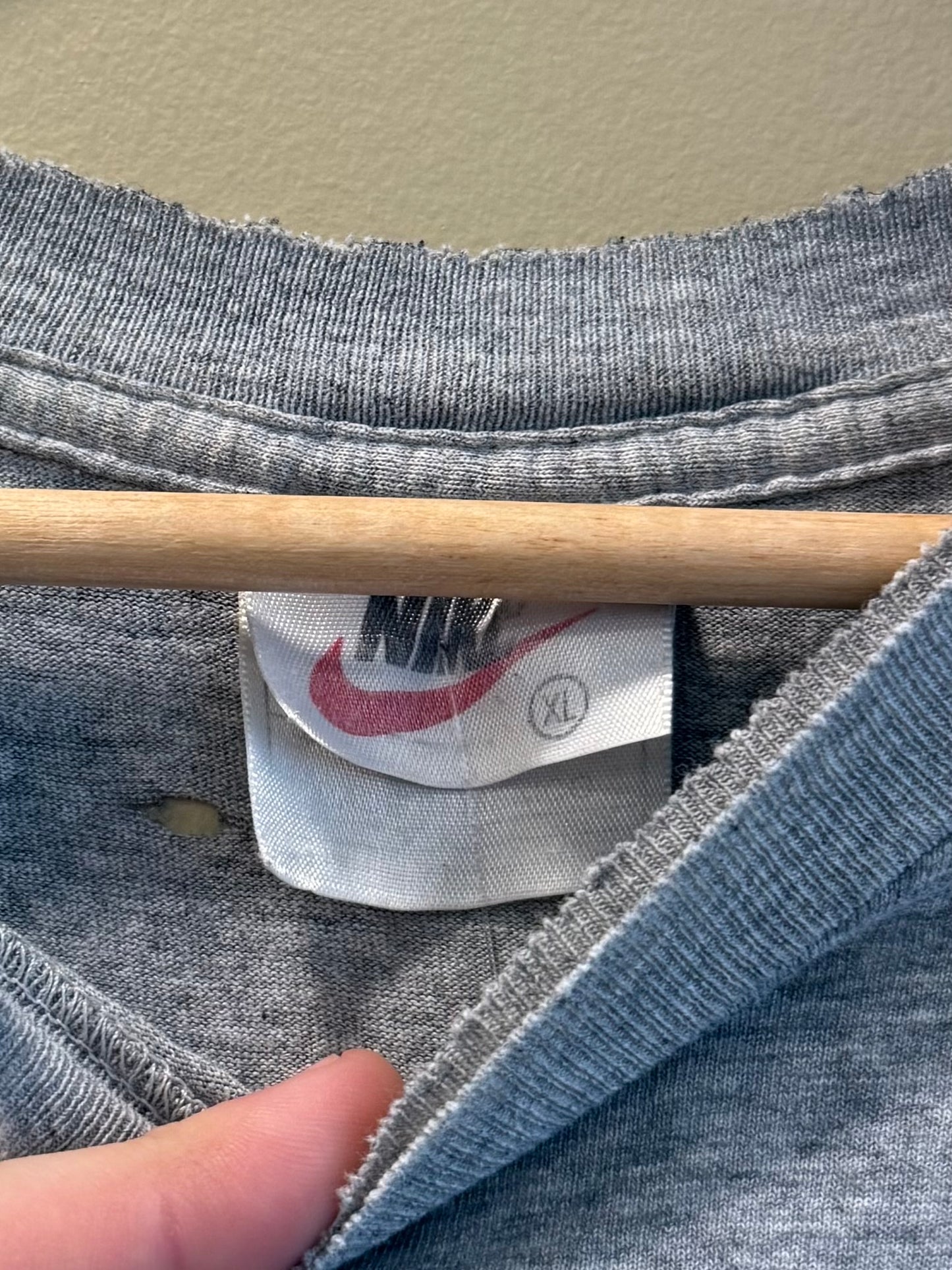 Vintage Nike Air Gray Distressed T-Shirt- XL