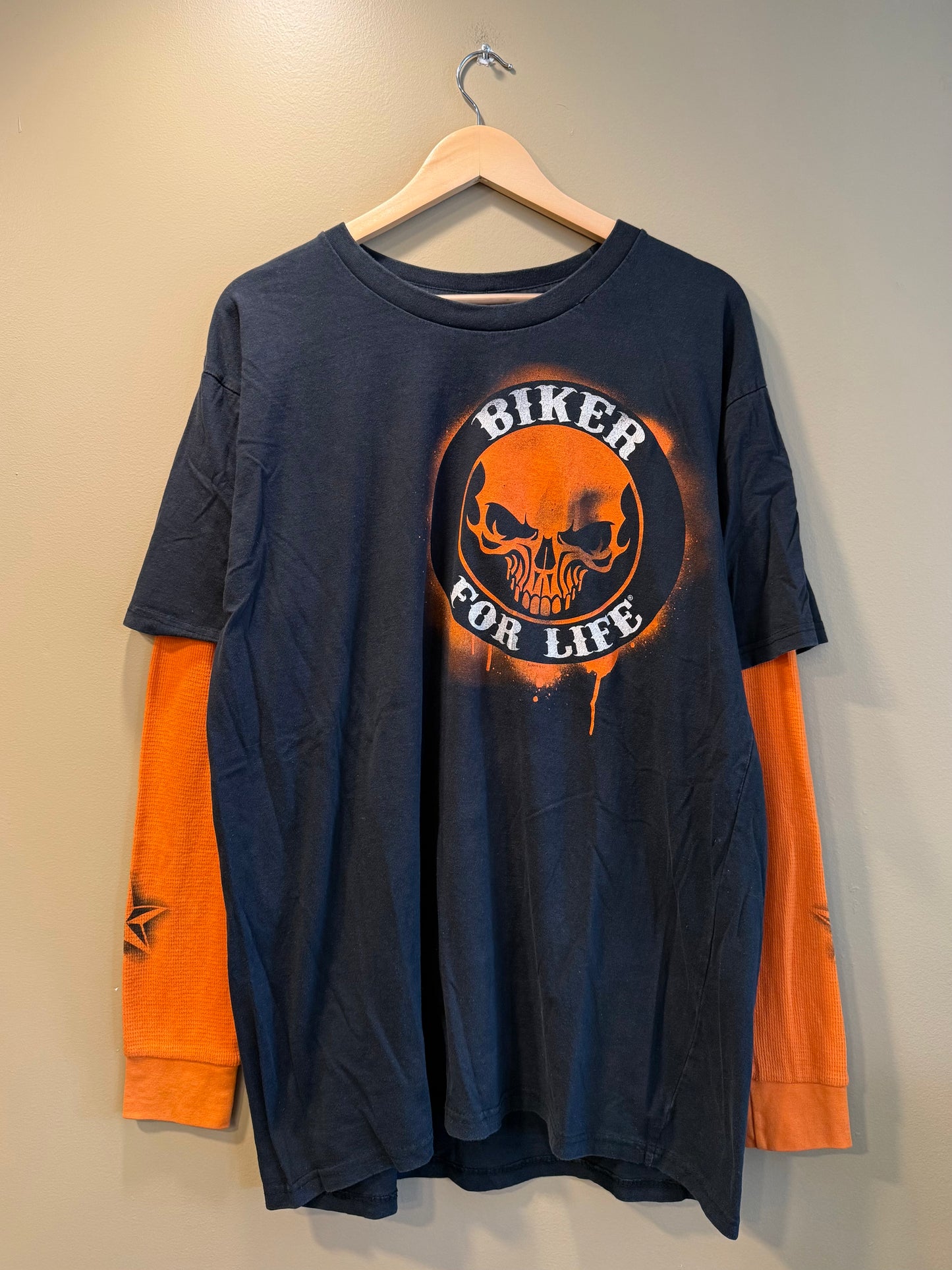 Vintage Phantom Rider Choppers Biker For Life Long Sleeve T-Shirt- L