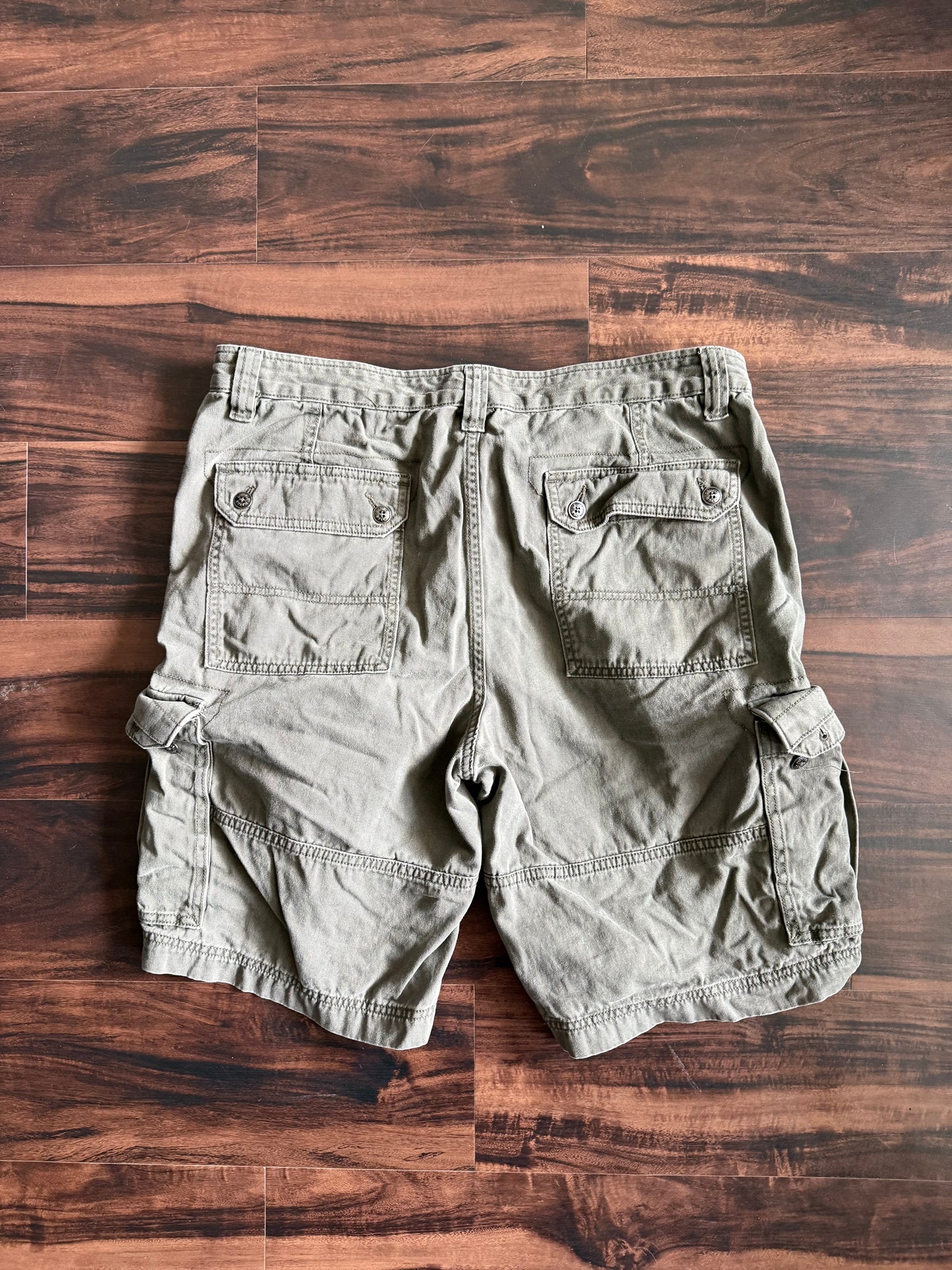 Vintage Denver Hayes Olive Green Cargo Shorts- 36