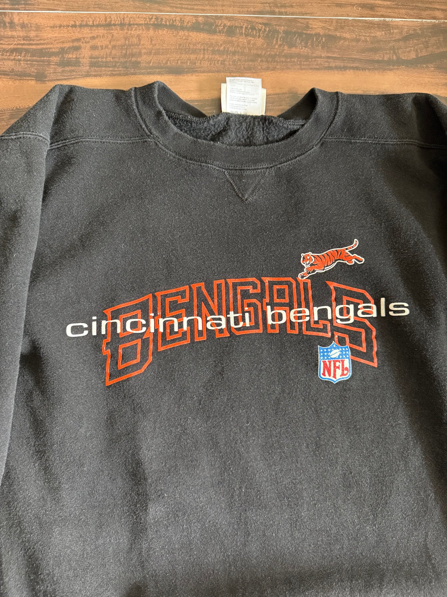 Vintage Cincinnati Bengals NFL Black Crewneck Sweatshirt- M