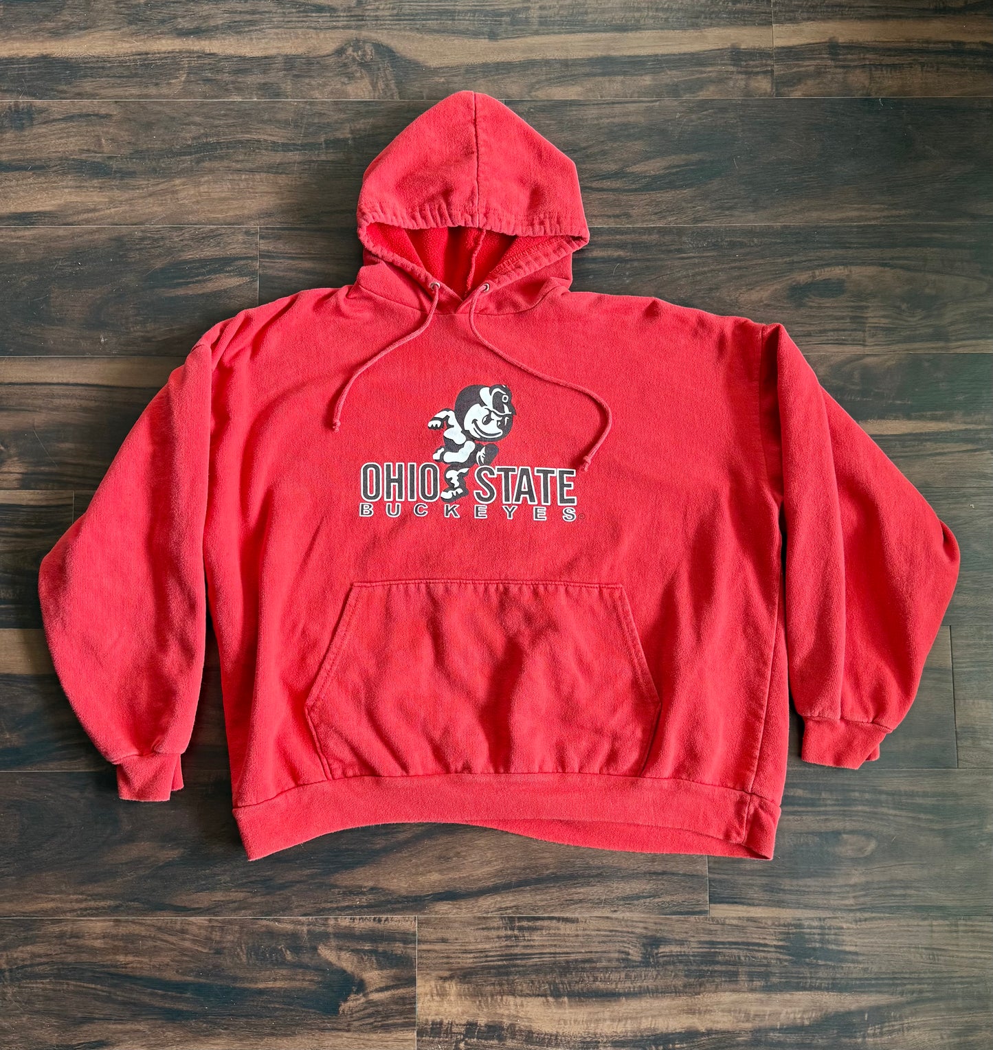 Vintage Ohio State University Brutus Buckeye Hoodie Sweatshirt- XL