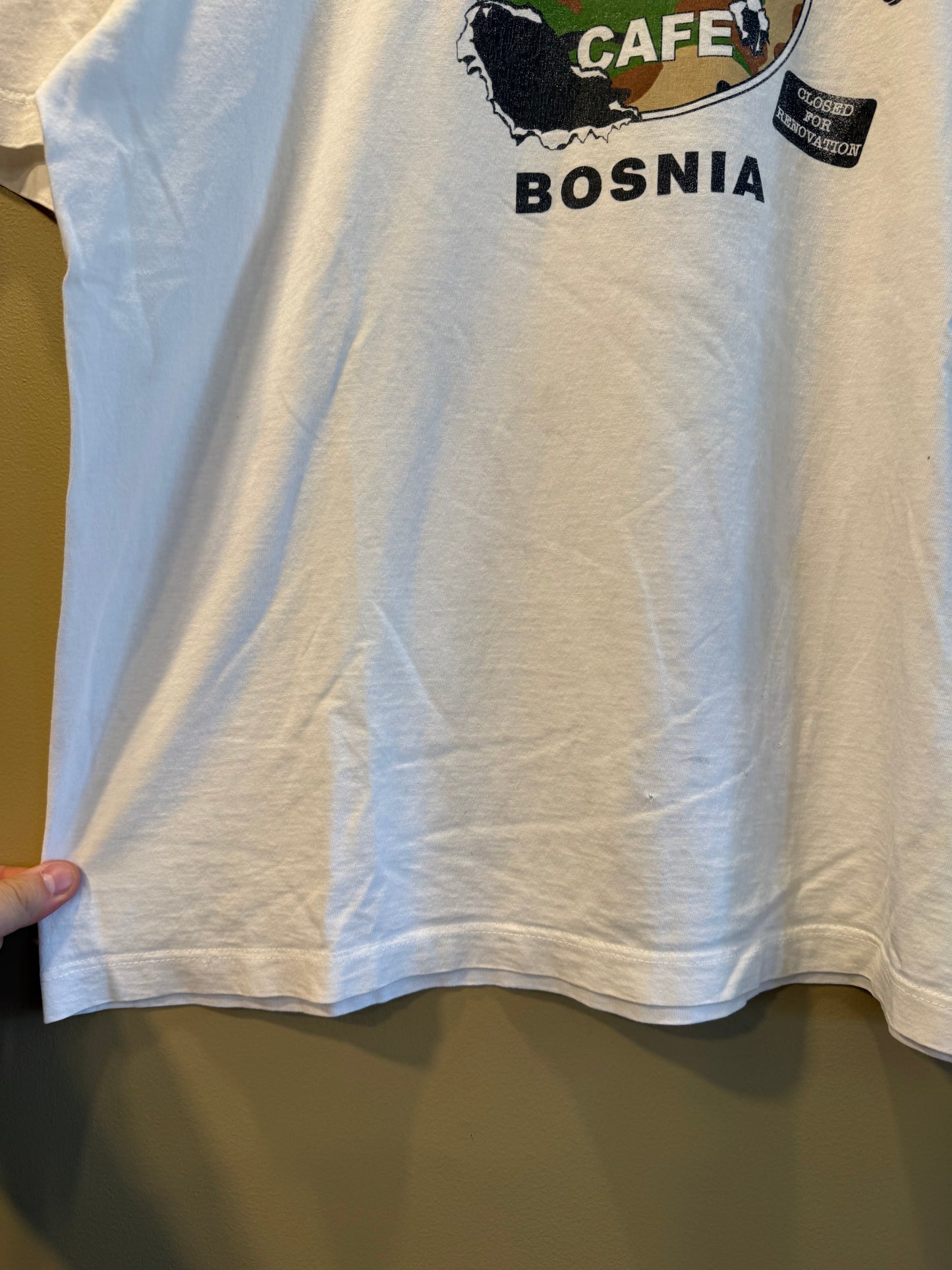 Vintage Hard Rock Cafe Bosnia Camouflage Bullet Holes T-Shirt- XL