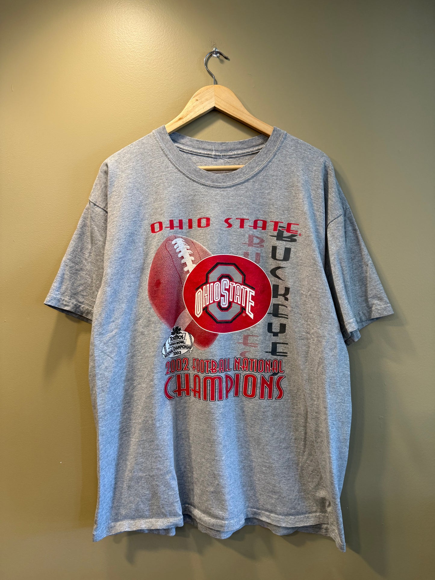 Vintage Ohio State University Buckeyes Football 2002 National Champions T-Shirt- XL