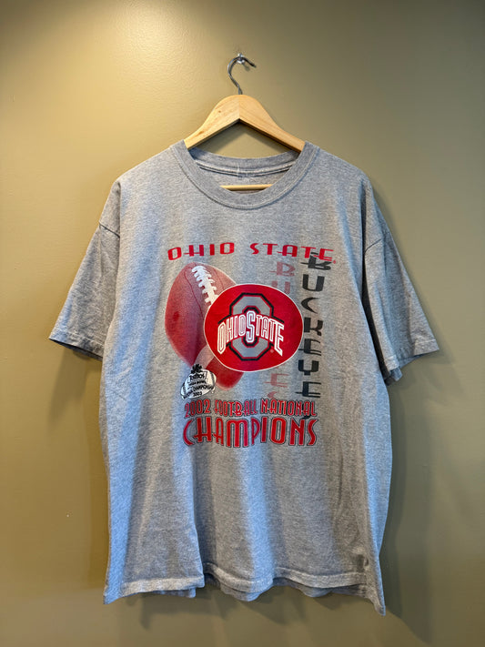 Vintage Ohio State University Buckeyes Football 2002 National Champions T-Shirt- XL