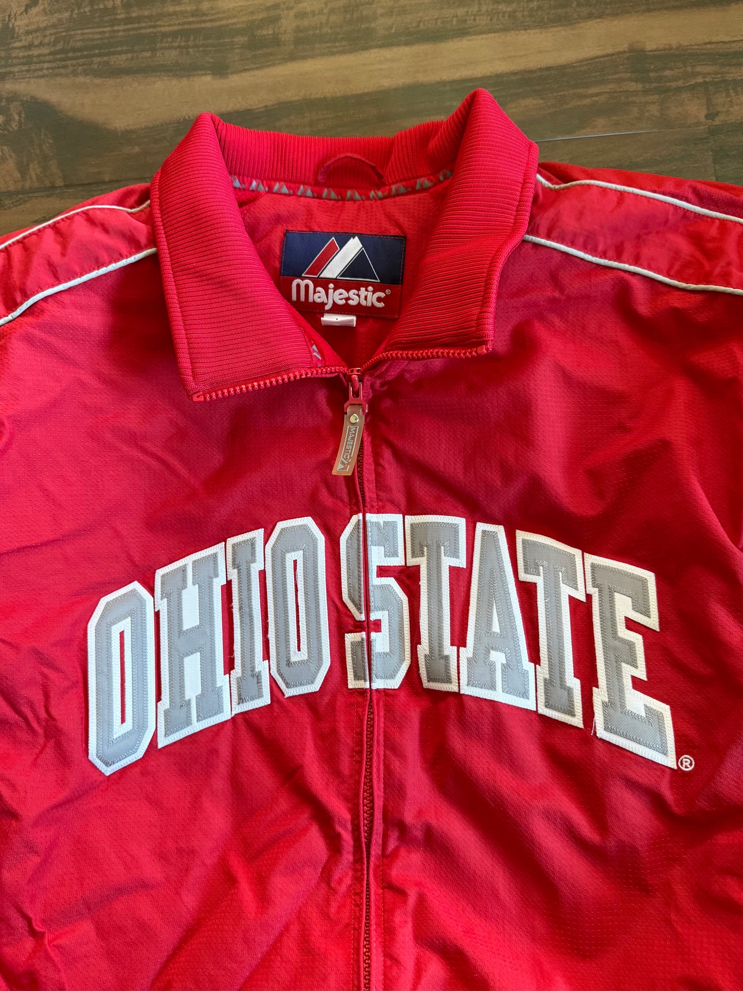 Vintage Ohio State Buckeyes Red Athletic Jacket- L