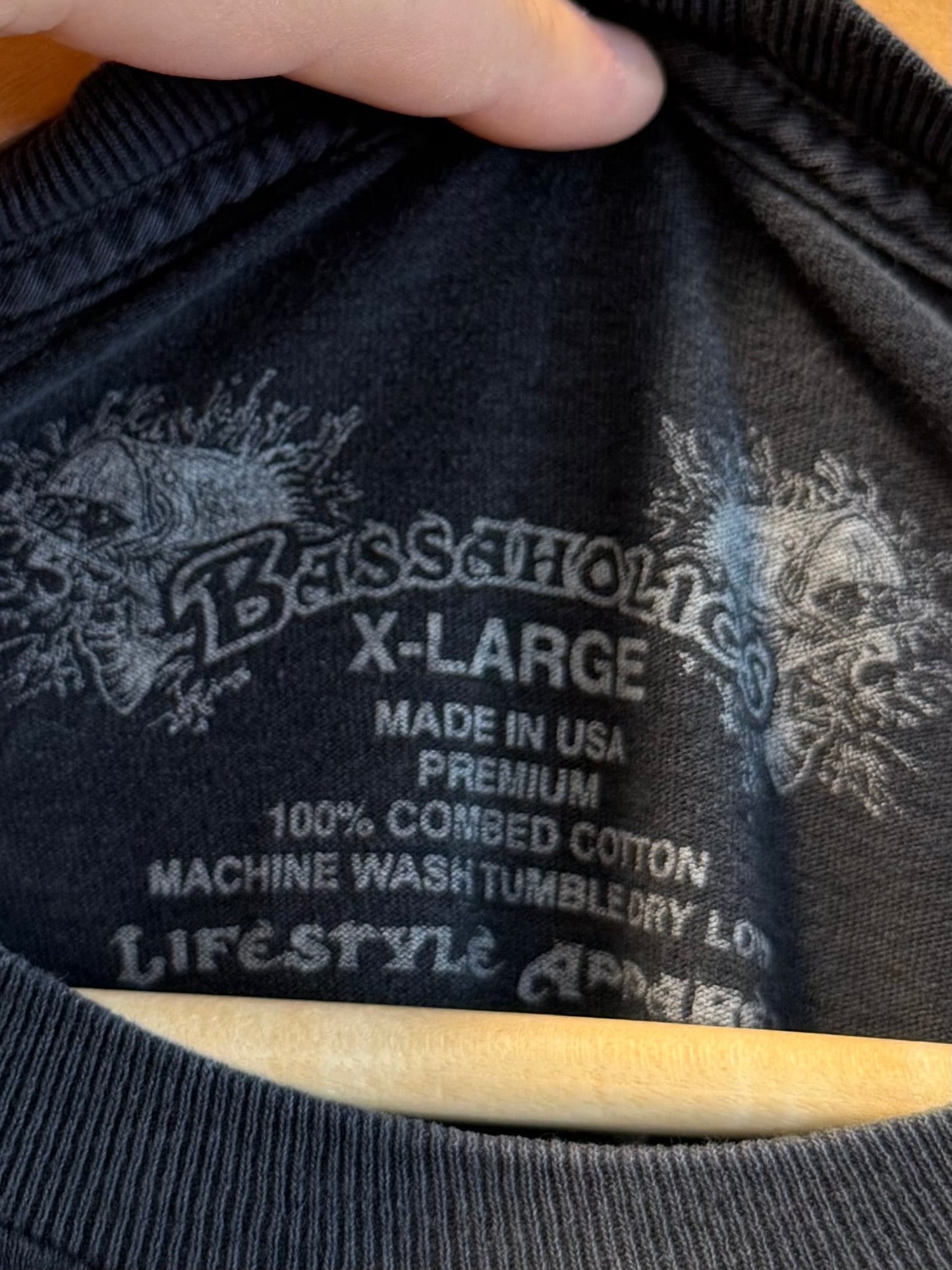 Vintage Bass-aholics Long Sleeve Black T-Shirt- XL