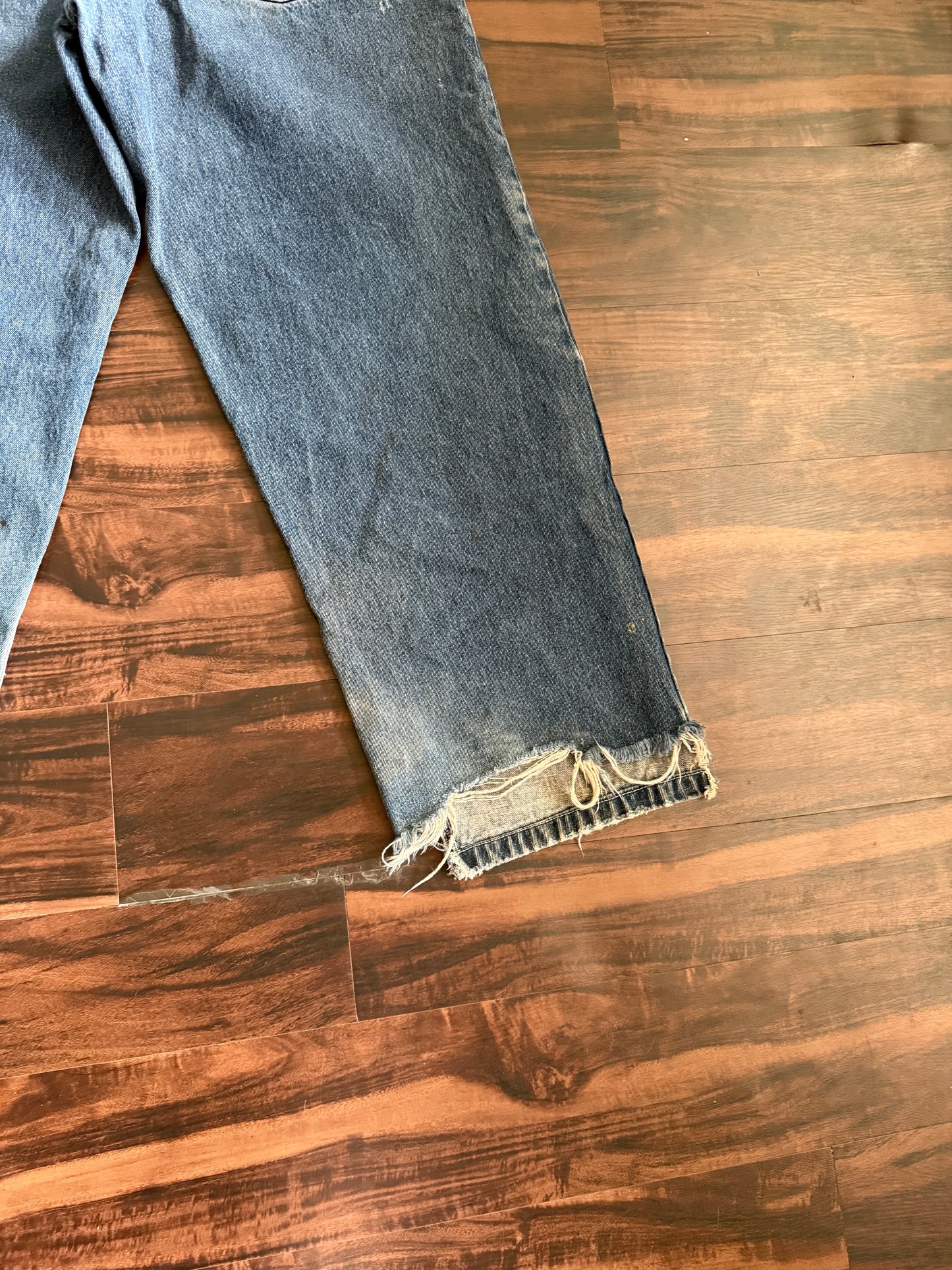 Vintage Y2K South Pole Dark Wash Baggy Distressed Streetwear Denim Jeans- 36x32