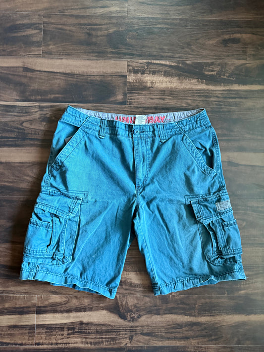 Vintage Y2K Union Bay Blue Cargo Shorts- 36